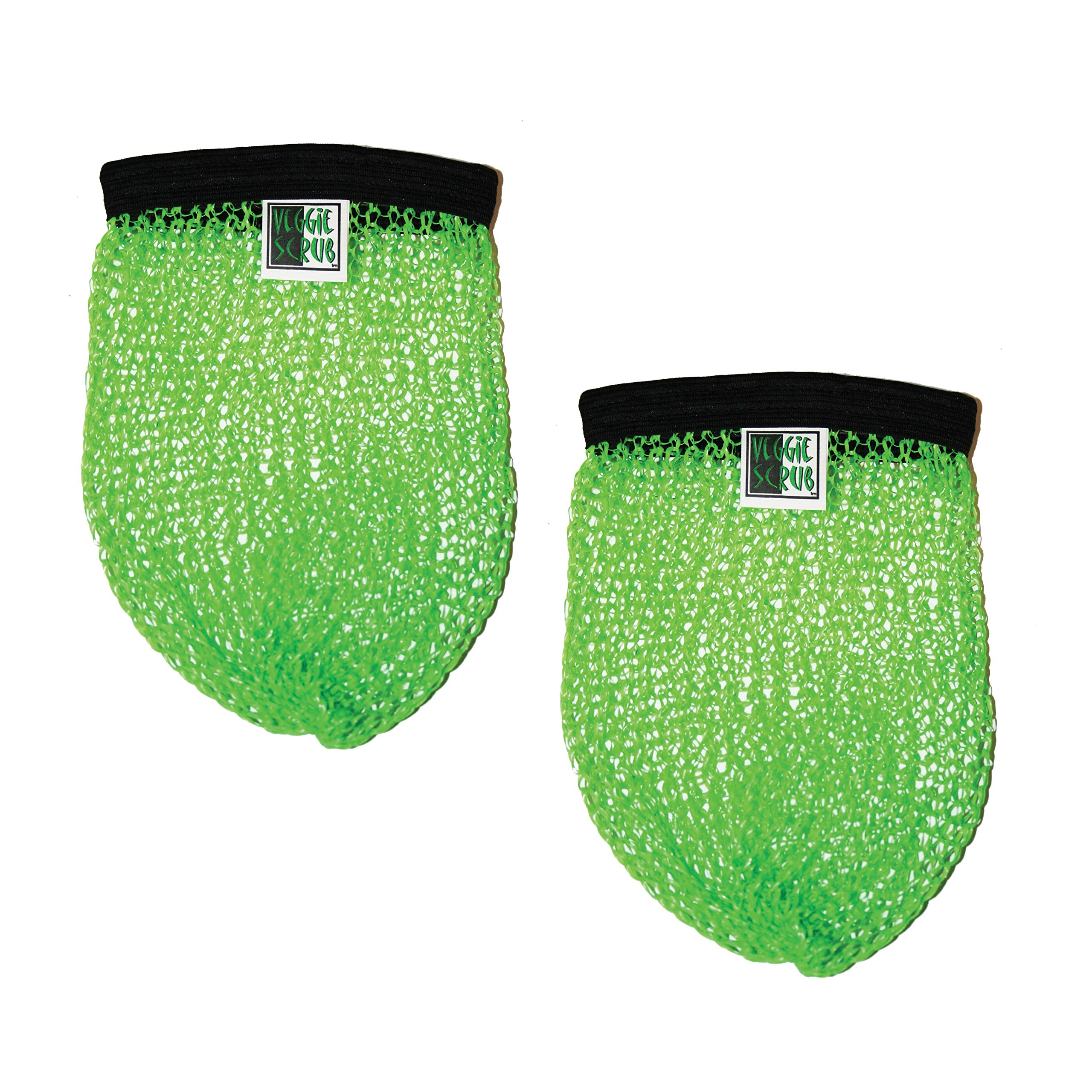 Premium HIC Kitchen Veggie Scrub Brush Set of 2 - Natural Fiber Vegetable & Fruit Cleaner for Organic Produce - Perfect for Washing Apples, Potatoes, and Fresh Herbs
