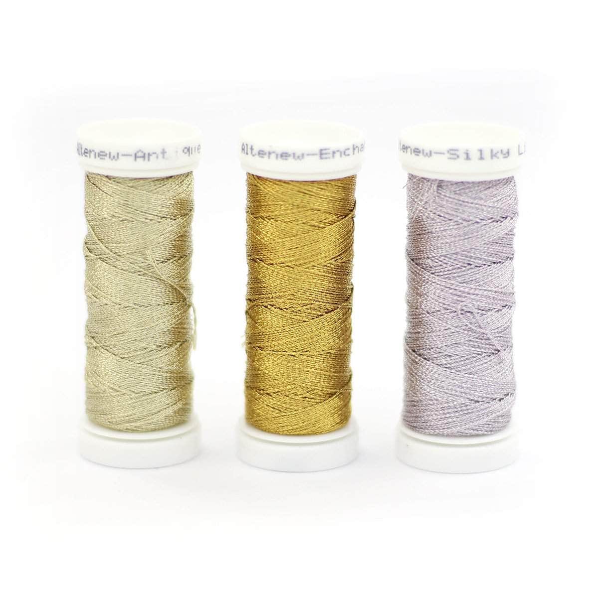 Premium Metallic Thread Set for Embroidery & Sewing - Gold, Silver, Rose Gold - Perfect for DIY Crafts, Costume Design & Holiday Decorations