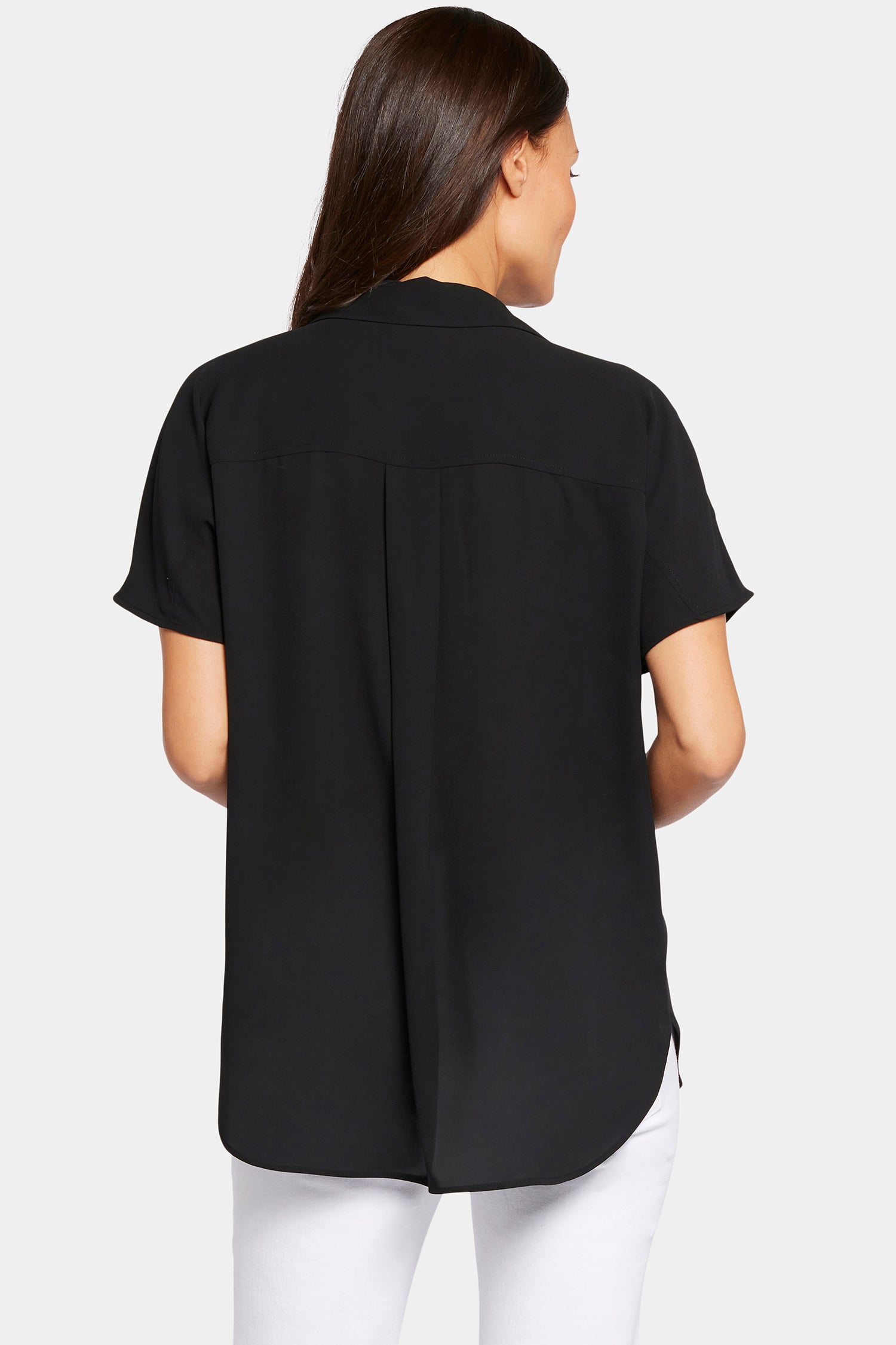 Becky Short Sleeve Blouse for Women - Classic Black Top for Casual Wear, Office & Date Night Outfits