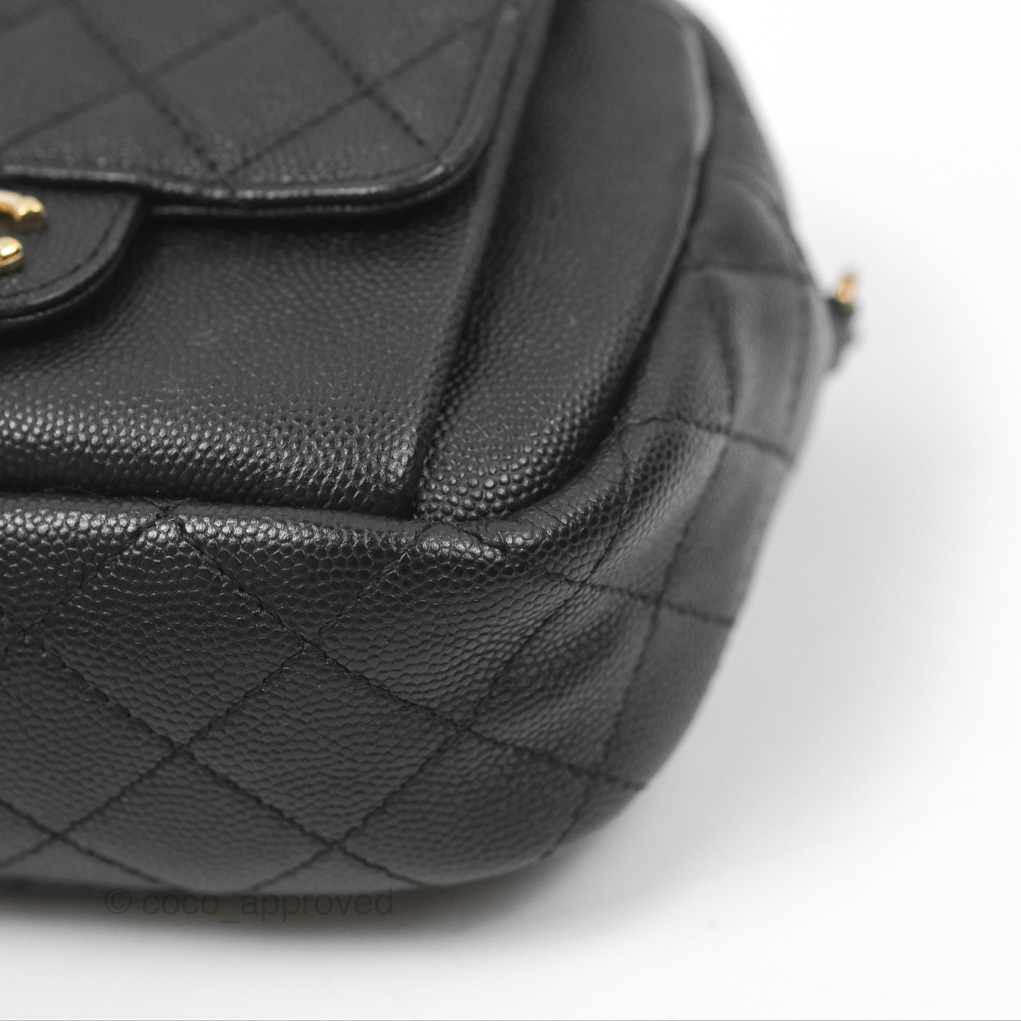Chanel CC Day Camera Bag in Black Caviar Leather with Gold Hardware - Luxury Crossbody Bag for Women, Perfect for Everyday Use & Special Occasions