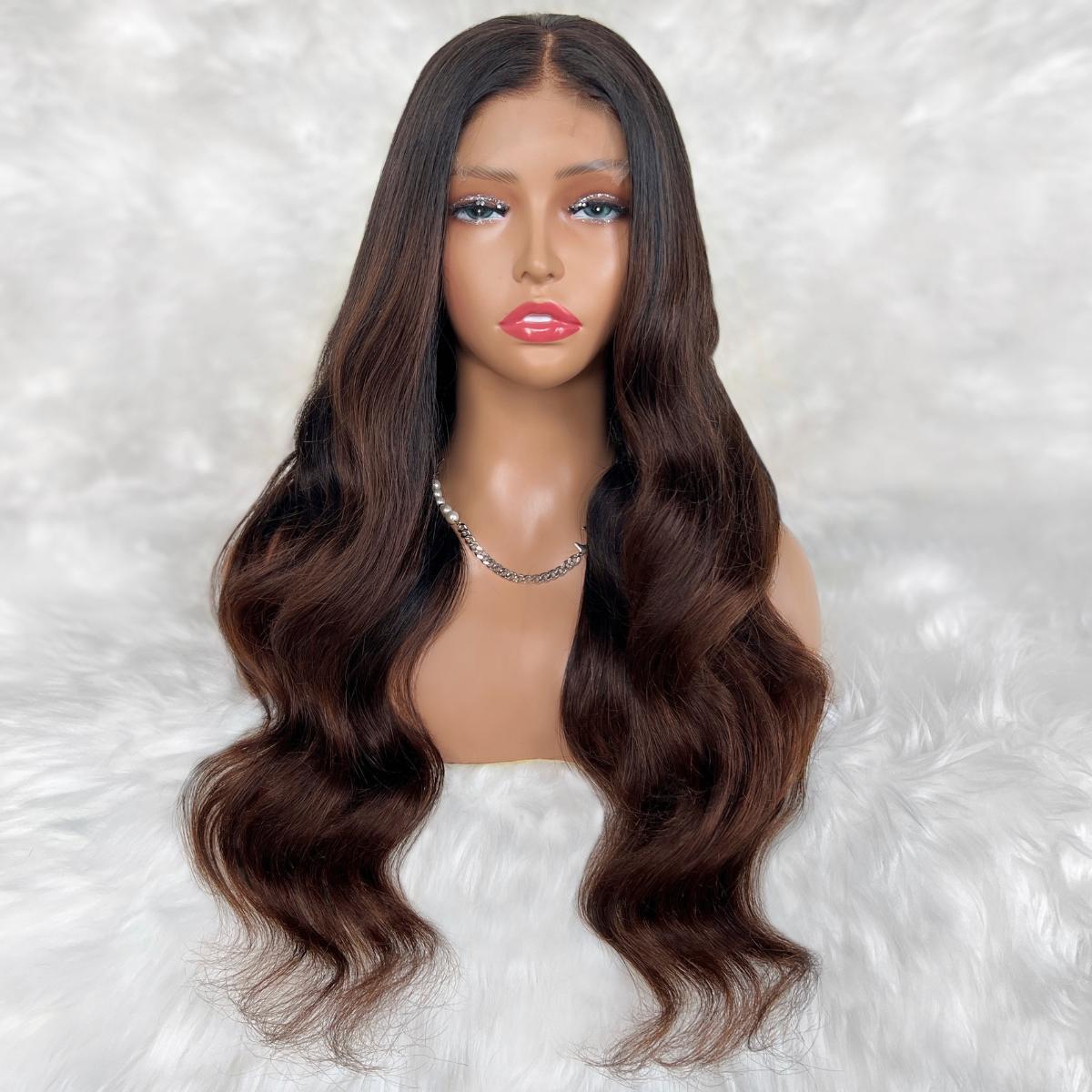 Victoria Glueless 5x5 HD Lace Closure Wig - 100% Human Hair, Professionally Colored, Natural Look for Daily Wear & Special Occasions