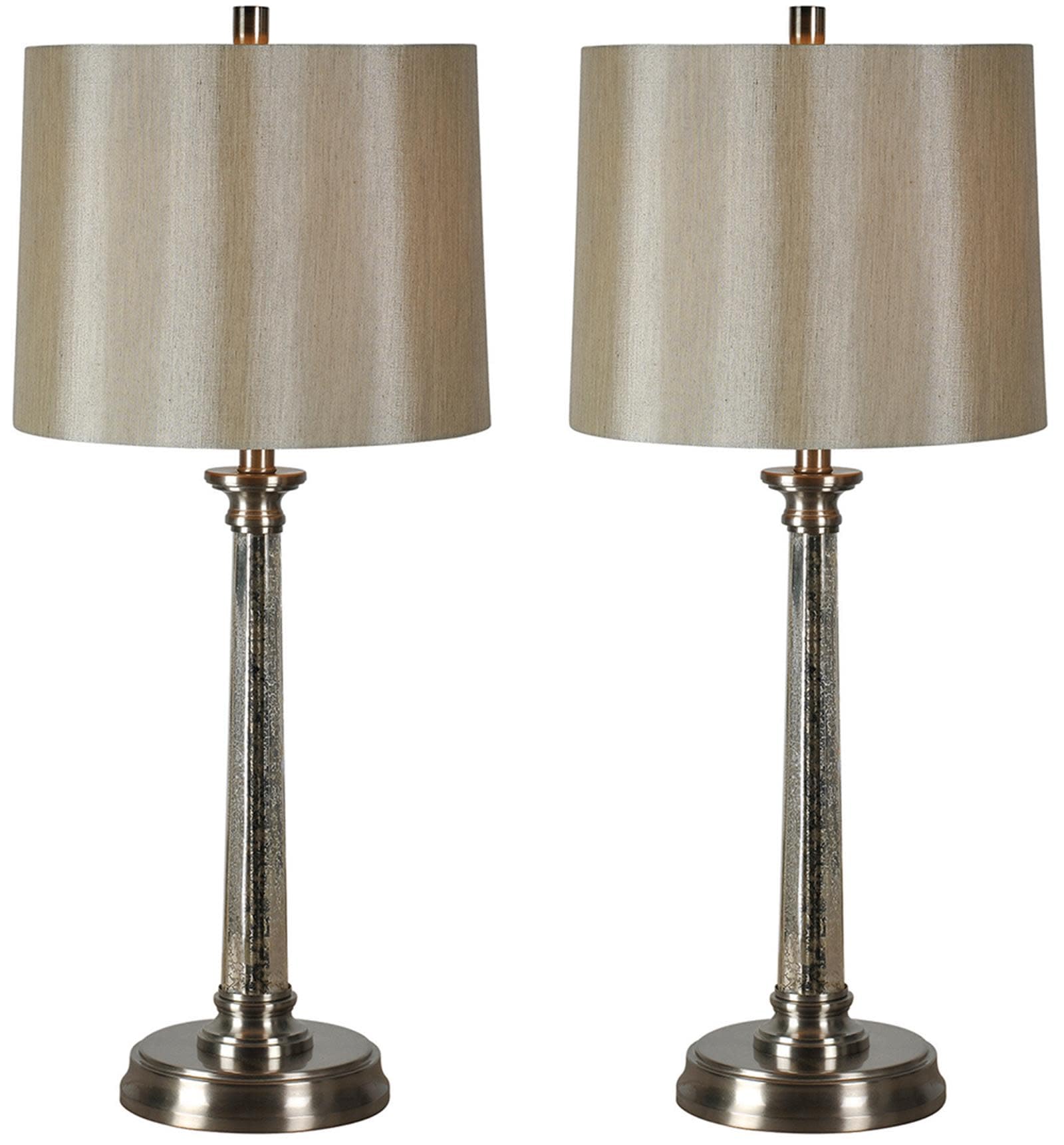 Renwil Brooks Table Lamp in Satin Nickel - Modern Bedside & Living Room Lighting for Home Decor