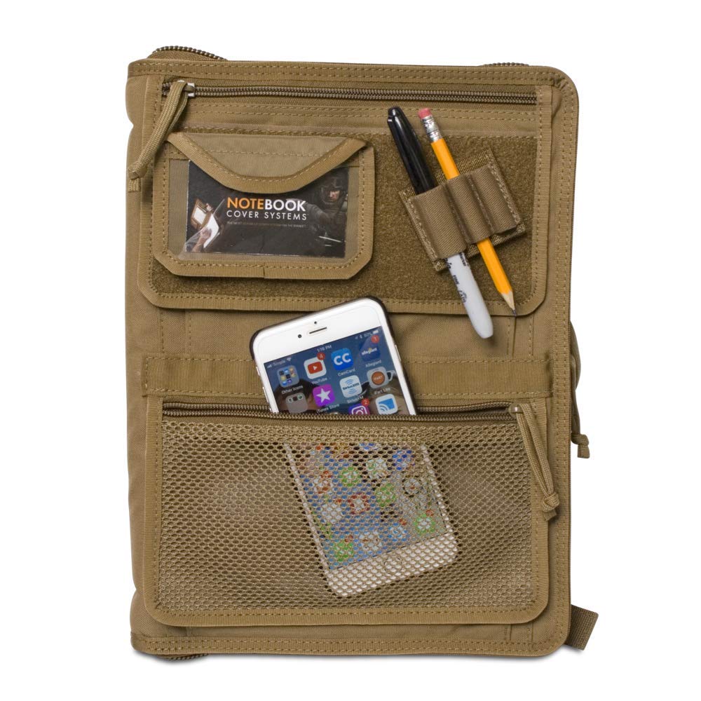 Tactical Notebook Cover - Military Grade Zippered Organizer for 8.5