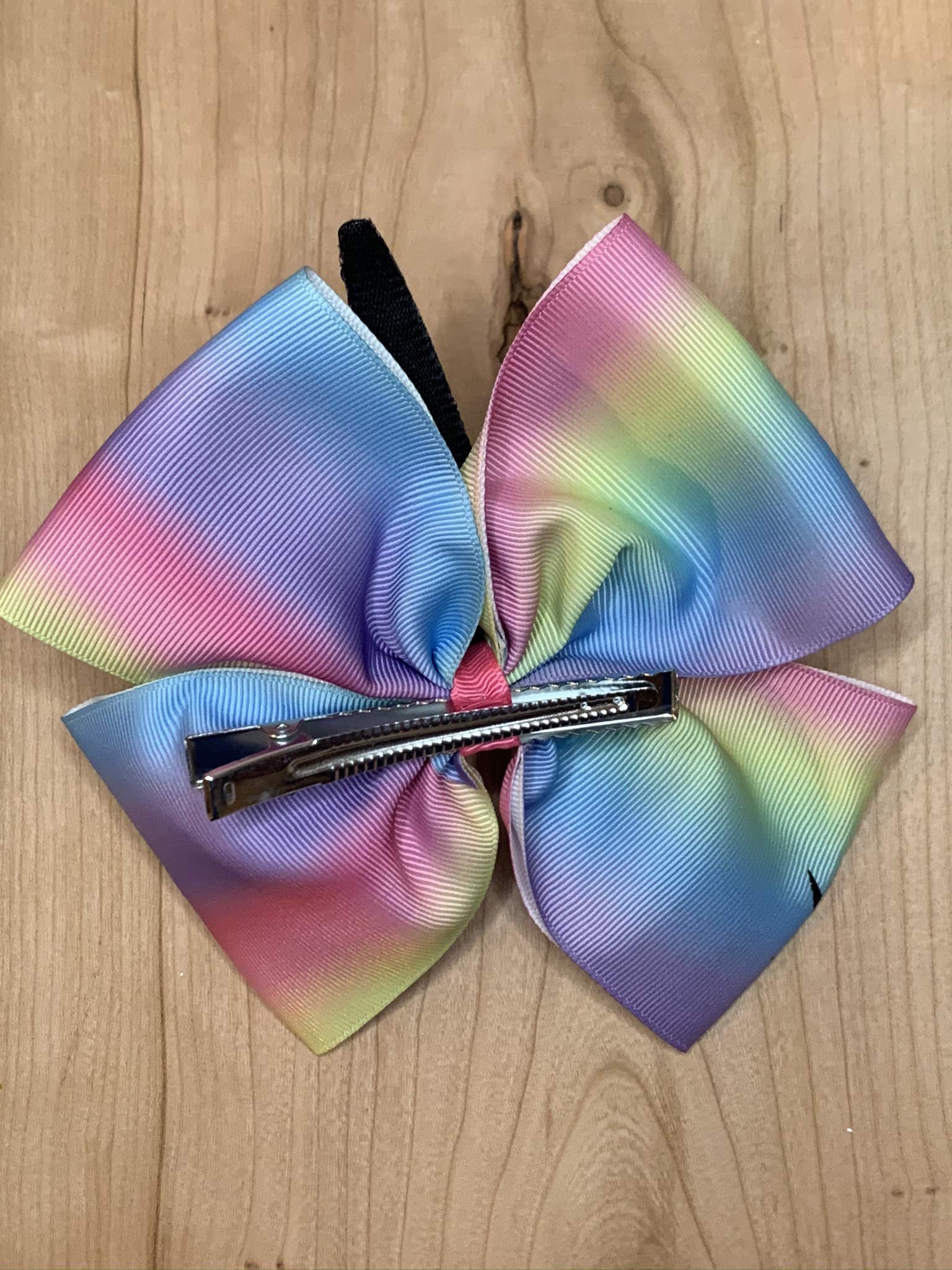 Rainbow Yellow Blue Flower Large Unicorn Bow 6