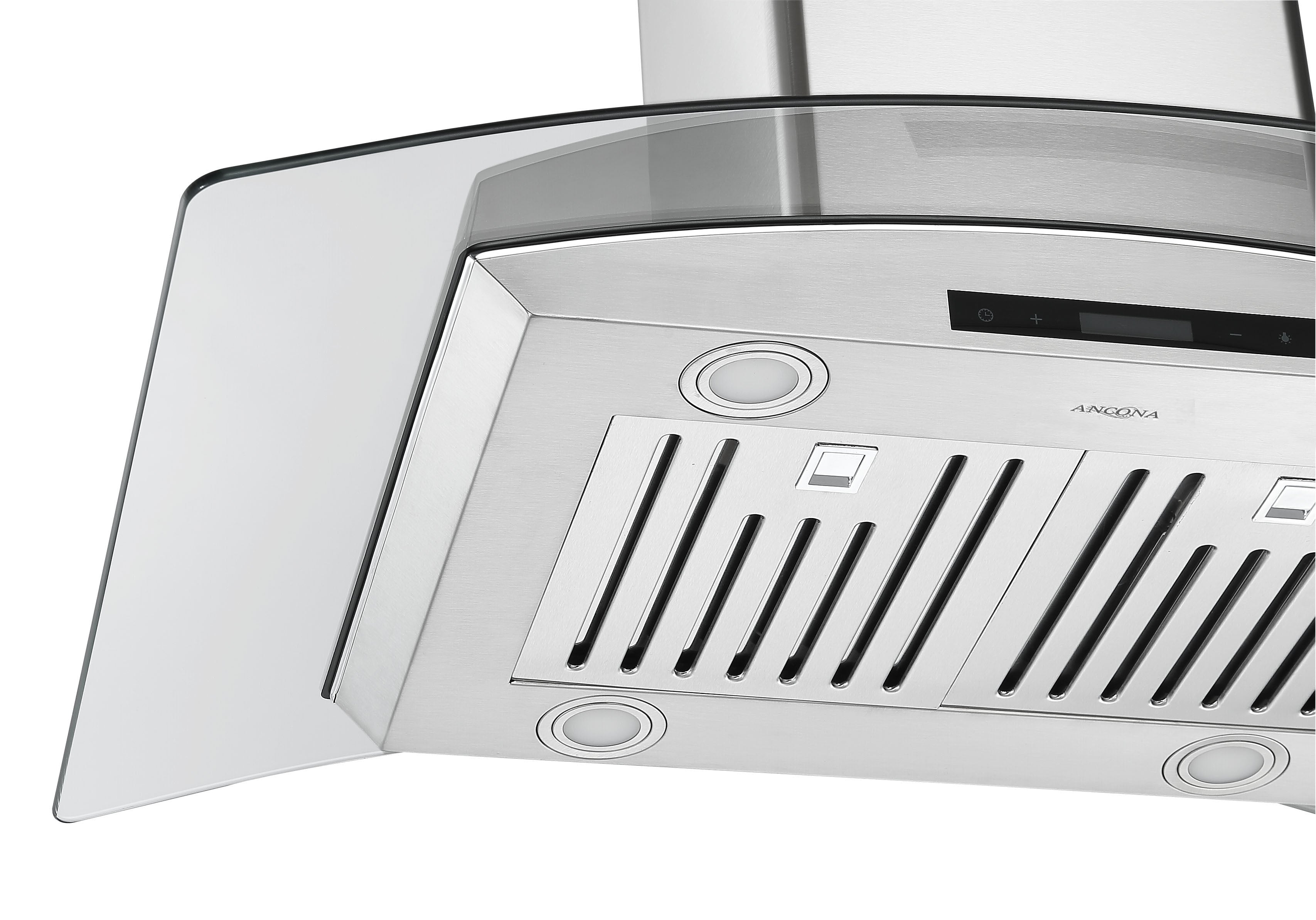 IGCB636 36-Inch Stainless Steel Island Glass Range Hood - Modern Kitchen Ventilation for Open-Concept Homes & Gourmet Cooking