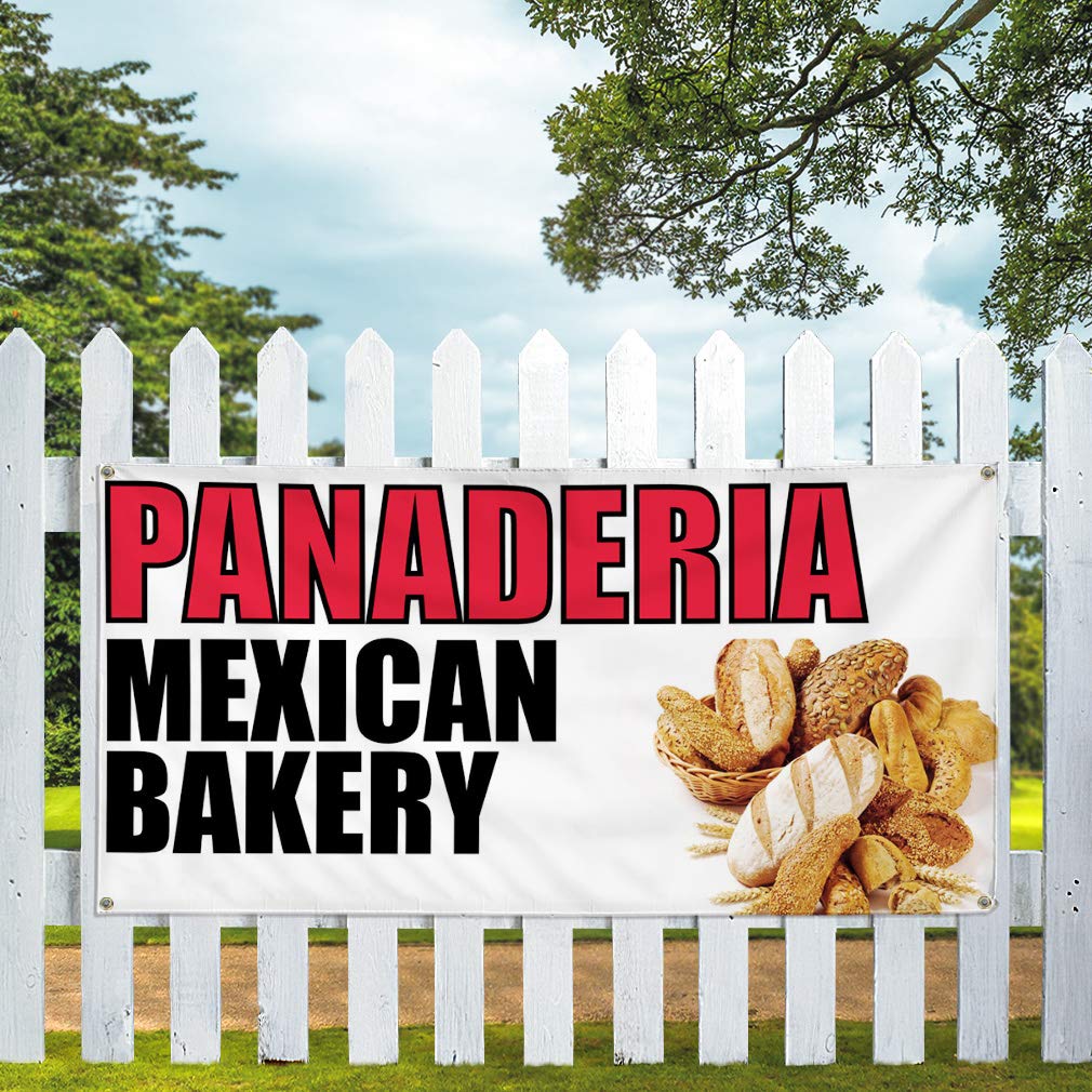 Custom Vinyl Banner for Mexican Bakery & Restaurant - Weatherproof Outdoor Yard Sign with 10 Grommets (60x144 Inches) - Perfect for Food Businesses, Events, and Industrial Use