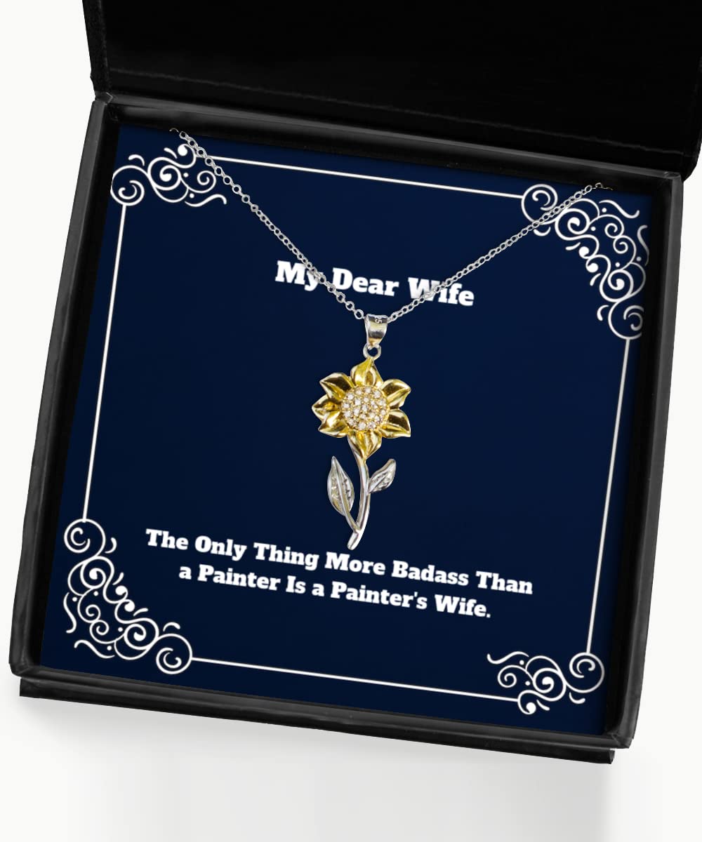 Sunflower Pendant Necklace for Wife - Inspirational Jewelry Gift for Valentine's Day, Anniversary & Special Occasions | Perfect Romantic Present for Her