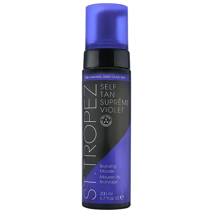 St. Tropez Supreme Violet Self Tanning Mousse - Autobronceador for a Natural, Sun-Kissed Glow | Perfect for Face & Body, Pre-Party Prep, and Year-Round Tan Maintenance