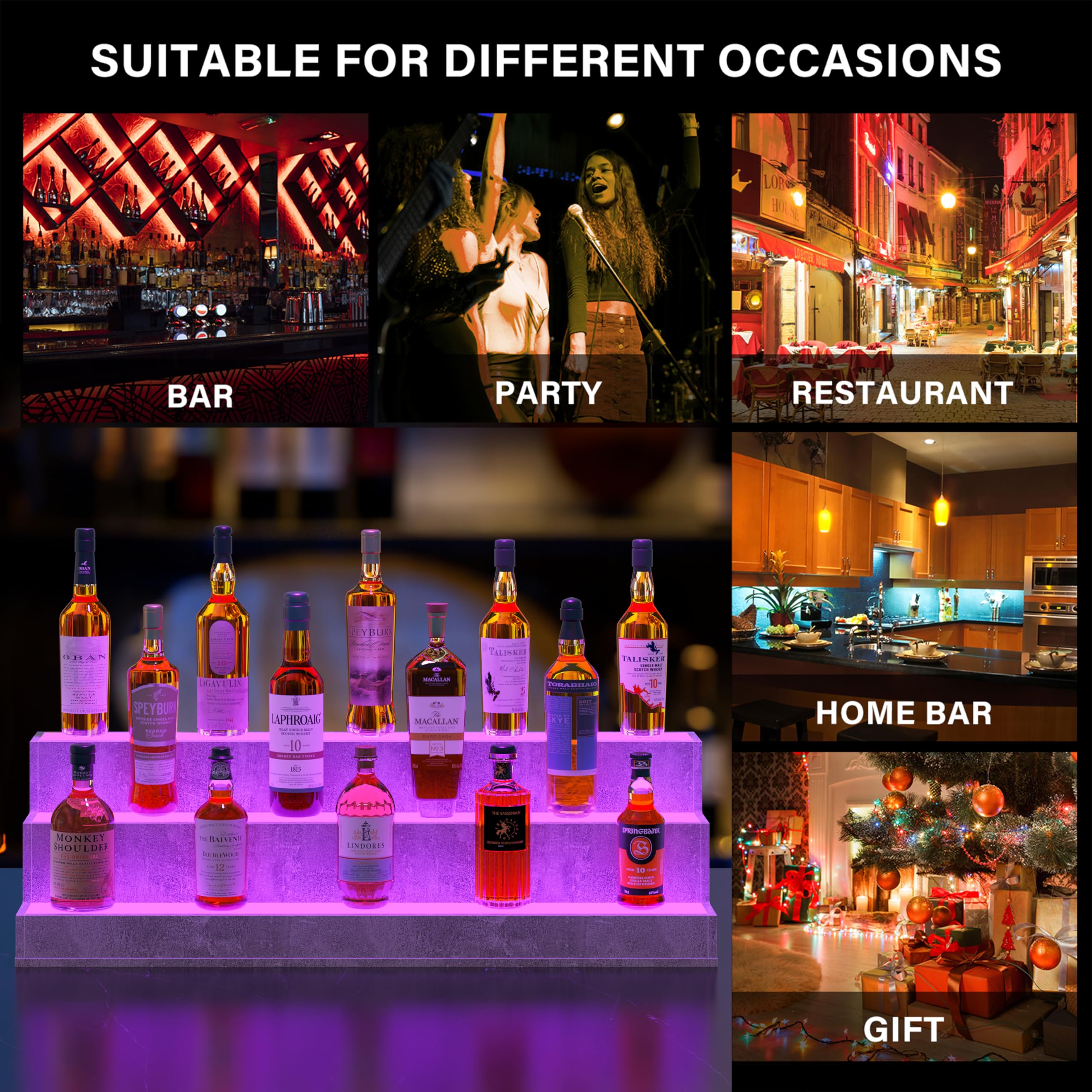 LED Bar Shelf with Lights - 38