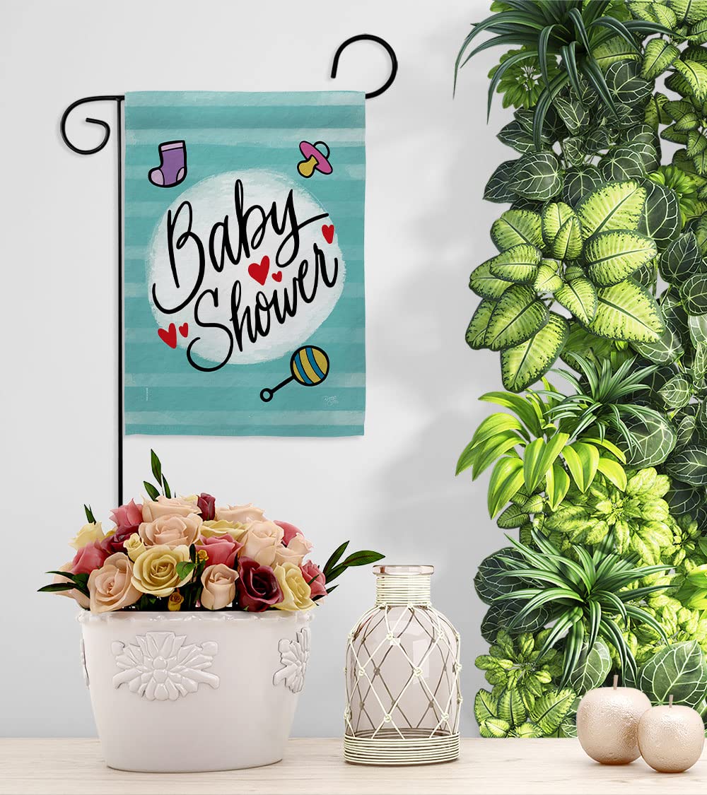 Baby Shower Garden Flag - Double-Sided Newborn Decor for Party & Yard