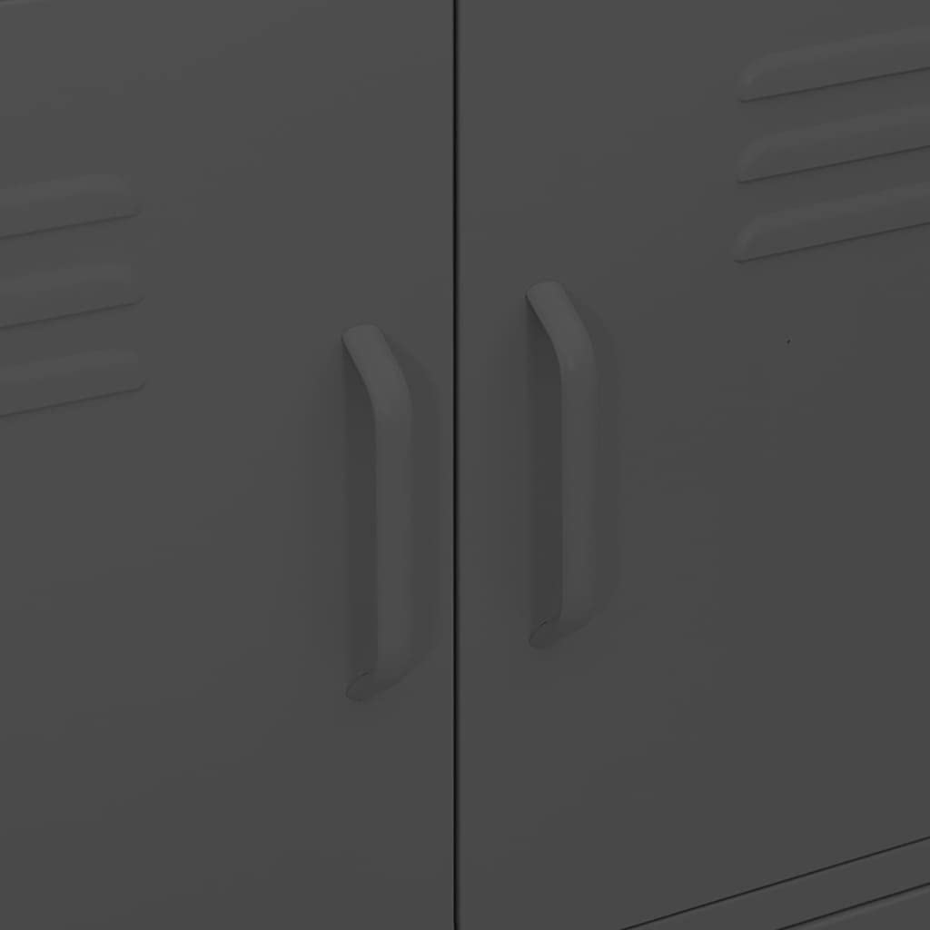 FAMIROSA 4-Door Steel Storage Cabinet with 2 Adjustable Shelves - 31.5