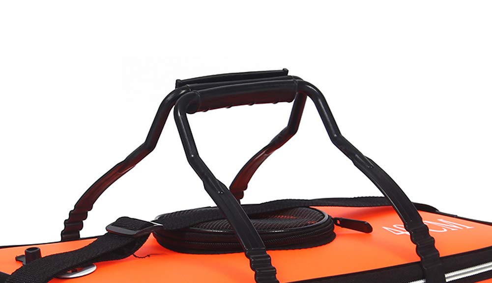 Portable EVA Folding Fishing Barrel - Live Fish Tank, Fishing Box & Bucket for Anglers (Orange) | Ideal for Camping, Boating & Outdoor Fishing Adventures