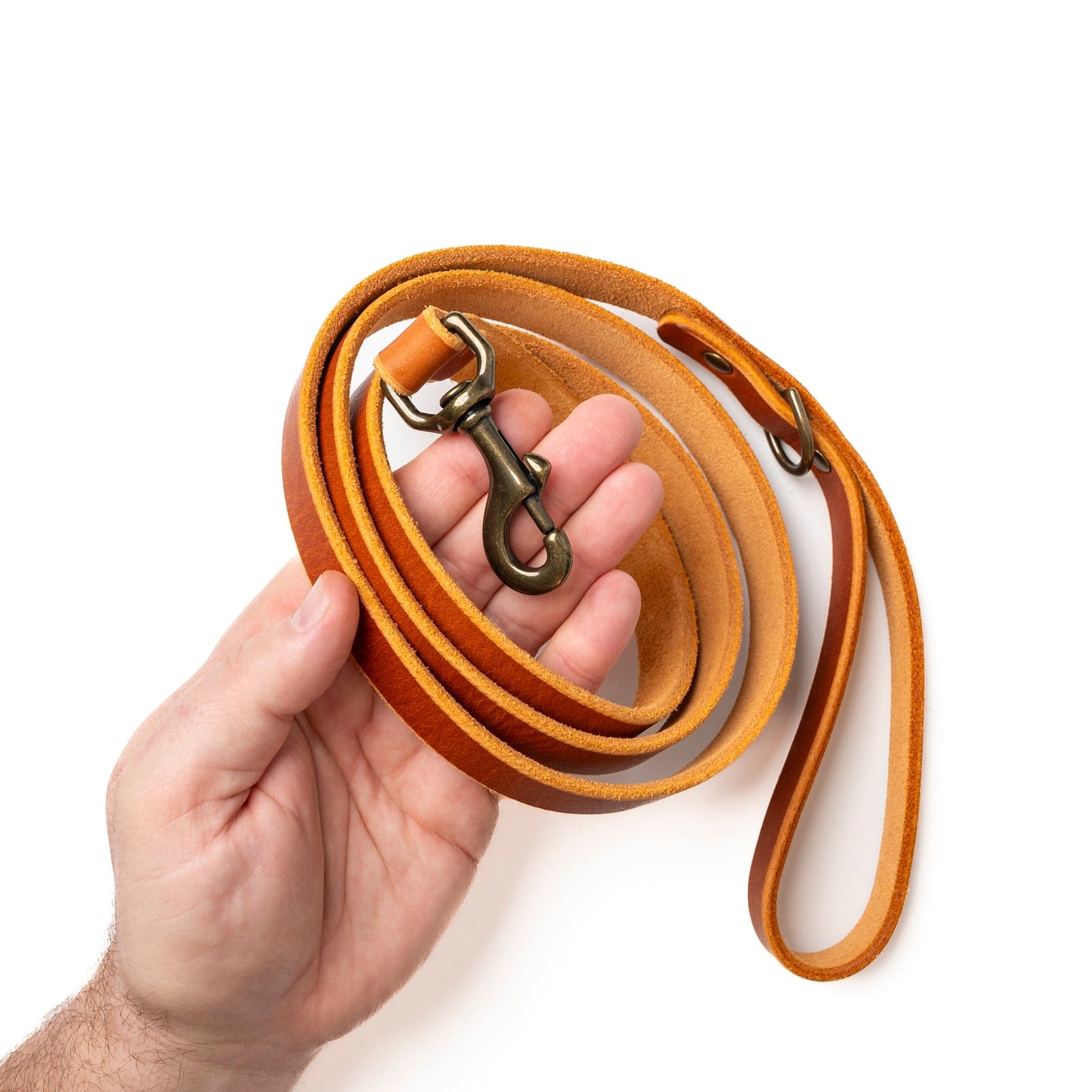 Premium Genuine Leather Dog Leash - Durable & Adjustable Pet Walking Lead for Small Medium Large Dogs - Perfect for Daily Walks, Training & Outdoor Adventures
