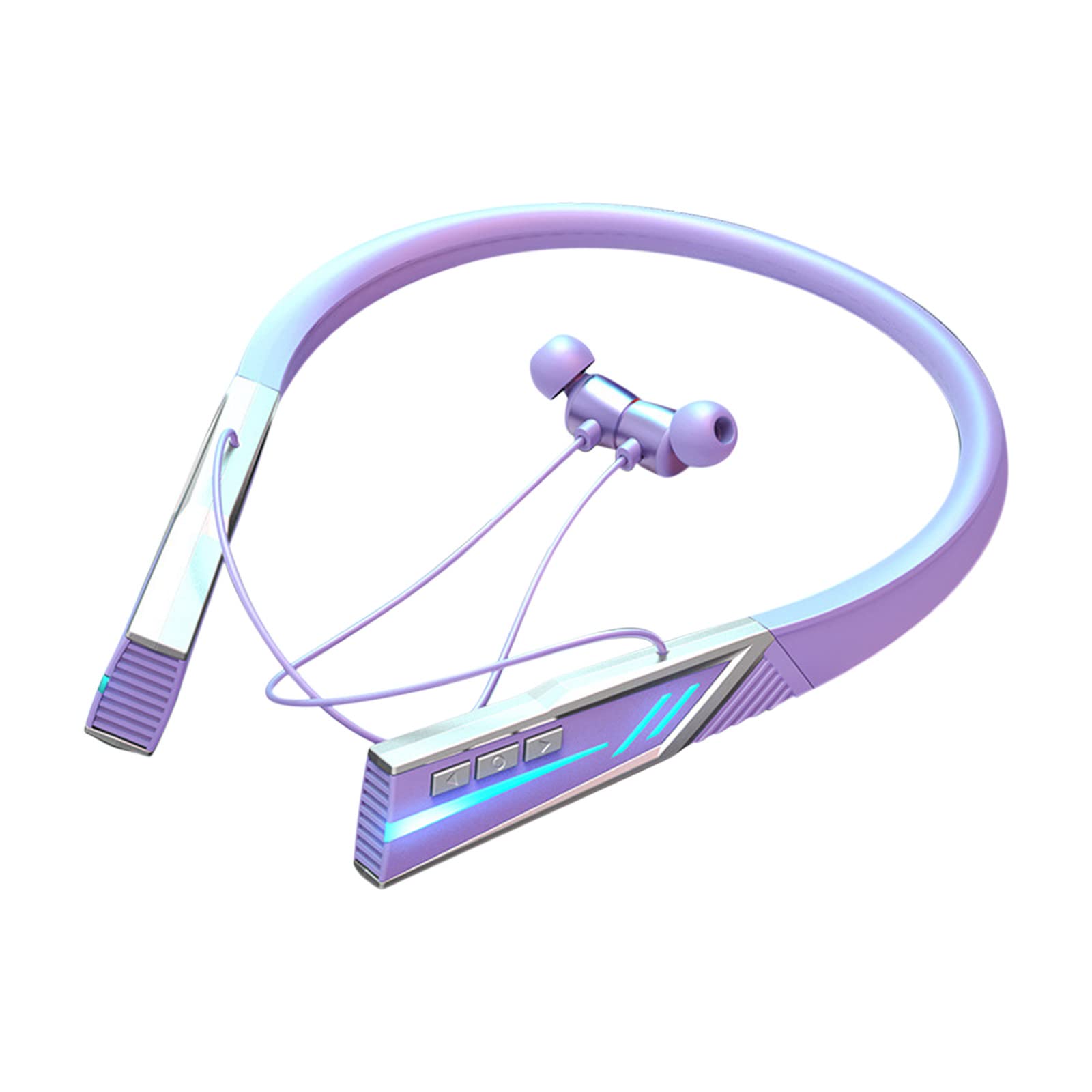 Comigeewa NN6 Wireless Bluetooth Gaming Headset - Low-Latency Stereo Sound, LED Luminous Design, Comfortable Neckband for Sports & Workout - Perfect for Gaming, Running, Gym, and Office Use