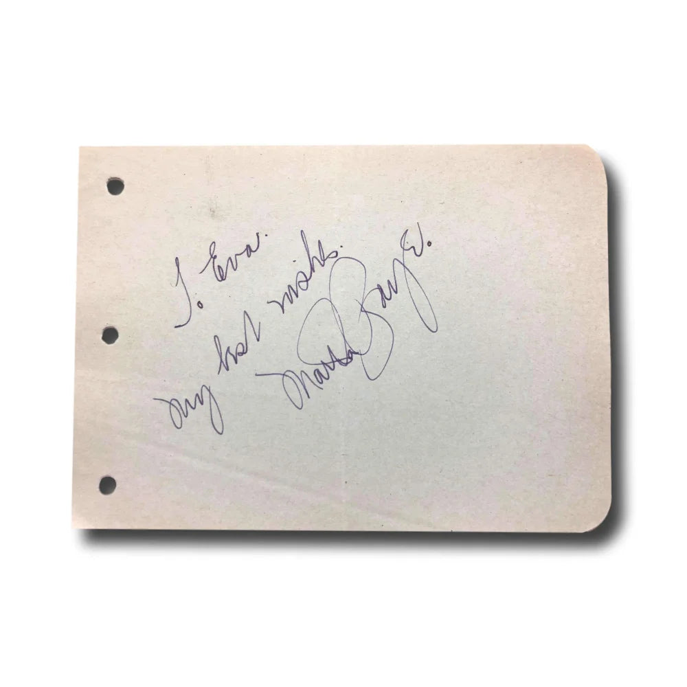 Martha Raye Hand Signed Autographed Album Page Cut - JSA COA Certified - Vintage Actress Memorabilia - Perfect for Collectors, Fans, and Framing in Home Theater or Music Room