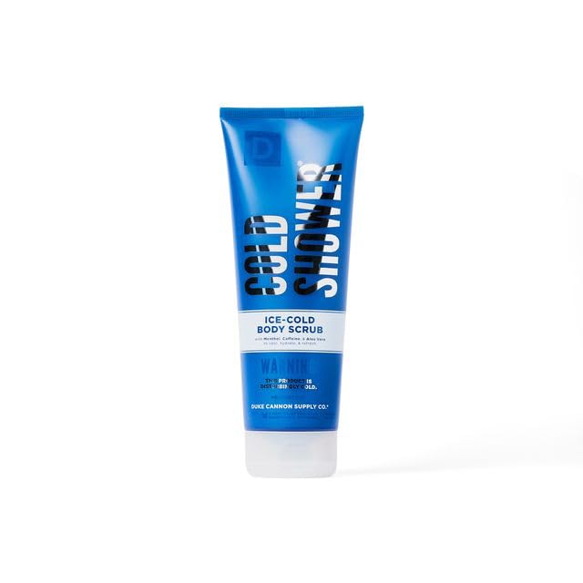 Duke Cannon Supply Co. Cold Shower Ice-Cold Body Scrub for Men - 8 Fl. Oz Exfoliating Body Wash, 2 Pack - Refreshing & Invigorating Shower Gel for Post-Workout, Gym & Outdoor Activities
