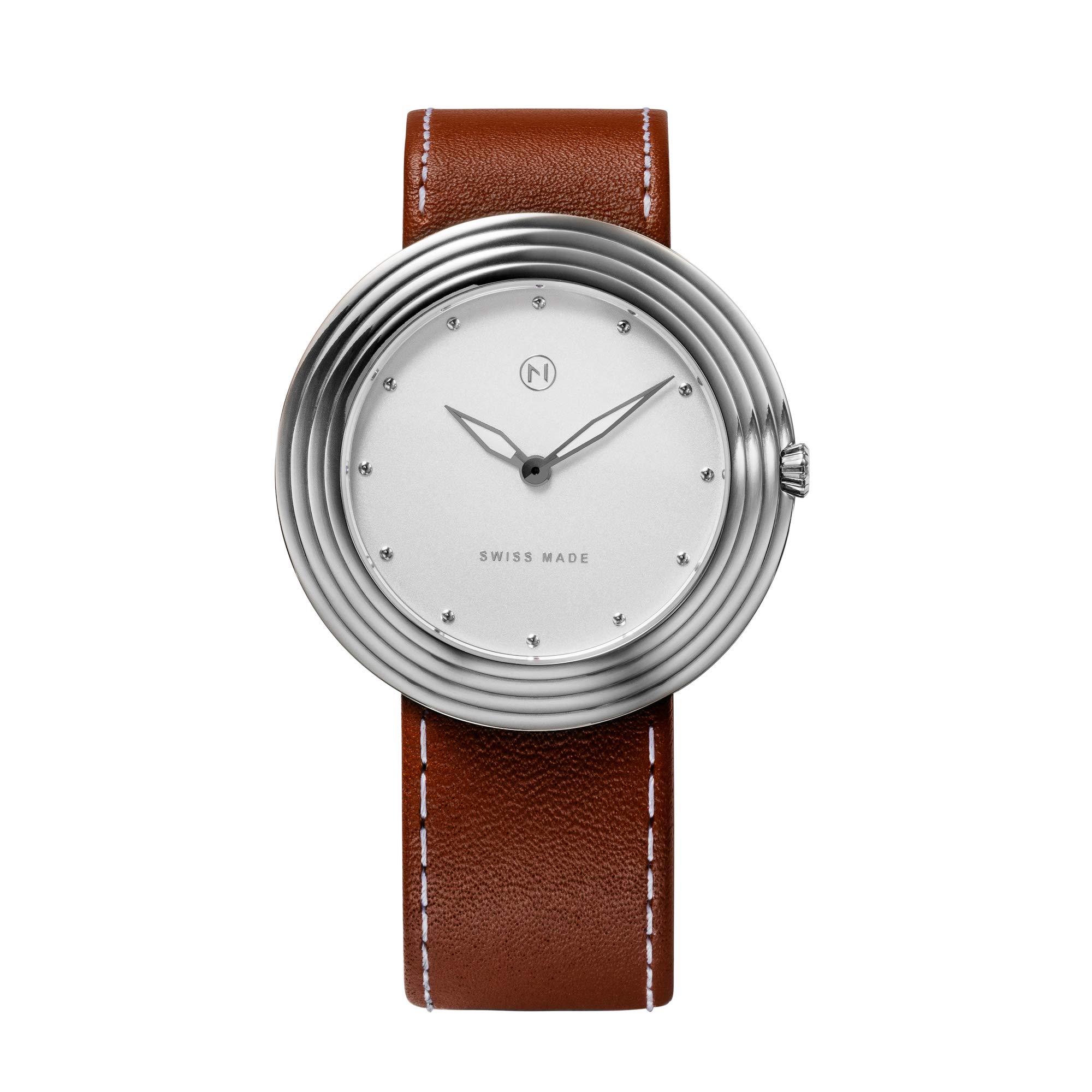 NOVE Streamliner Swiss Made Ultra Slim Watch for Men & Women – Art Deco Design, Water Resistant Quartz Movement, Sapphire Crystal with Super-LumiNova, Genuine Leather Strap (40mm/46mm) – Perfect for Business, Formal Events & Luxury Gift Giving