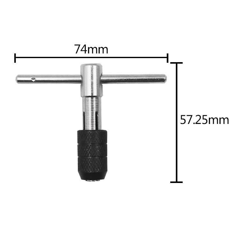 9-Piece T-Type Machine Hand Screw Thread Tap Set (M3/M4/M5/M6) with 4 Twist Drill Bits & Wrench - Perfect for Metalworking, DIY Projects, and Professional Machining