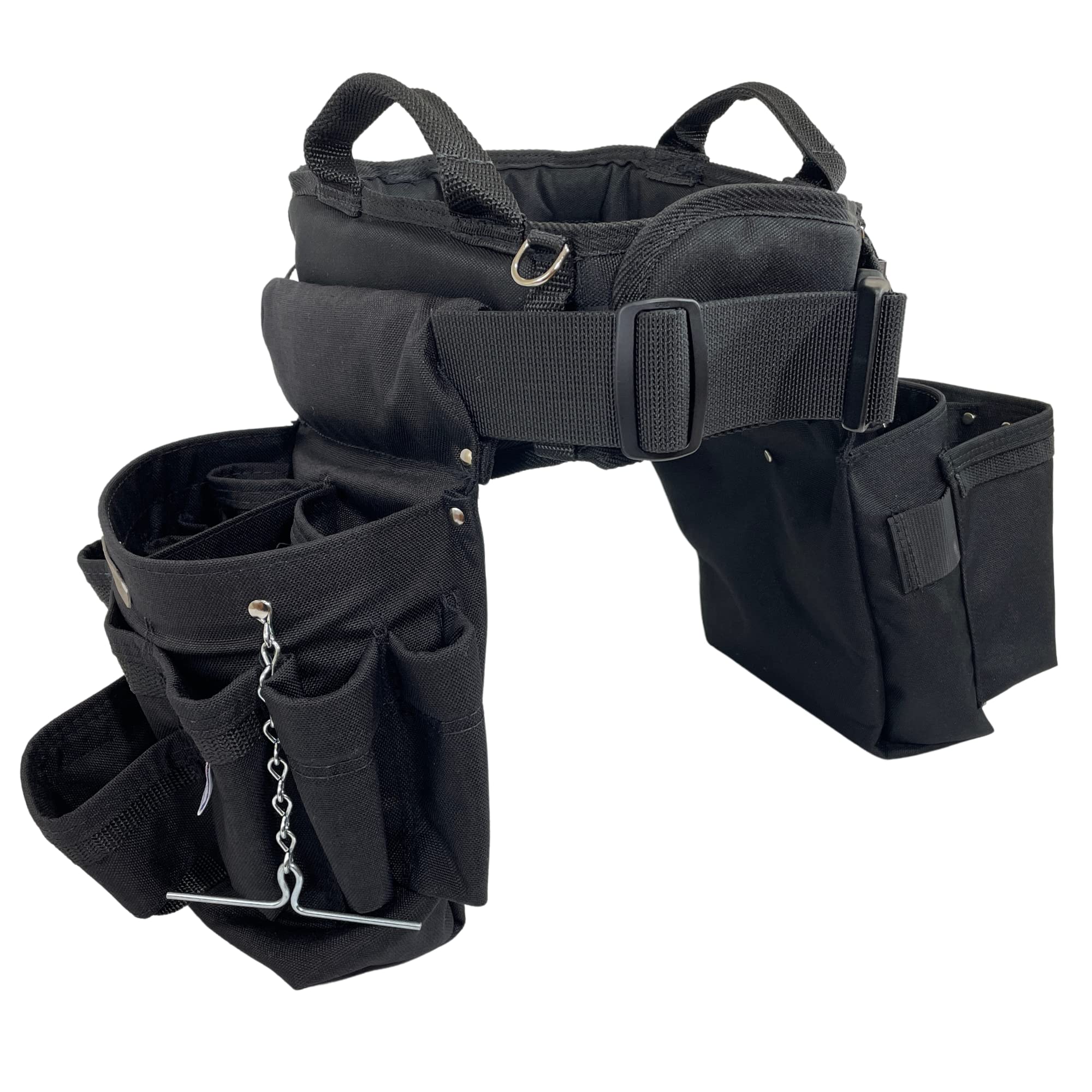 BOULDER BAG Ultimate Electrician's MAX Combo Tool Belt with Comfort Back Support & Quick Release Buckle - Heavy Duty Work Belt for Professionals (Black, XL 37-42 Inch Waist) | Made in USA | Perfect for Electrical Work, Construction & Home Improvement Projects