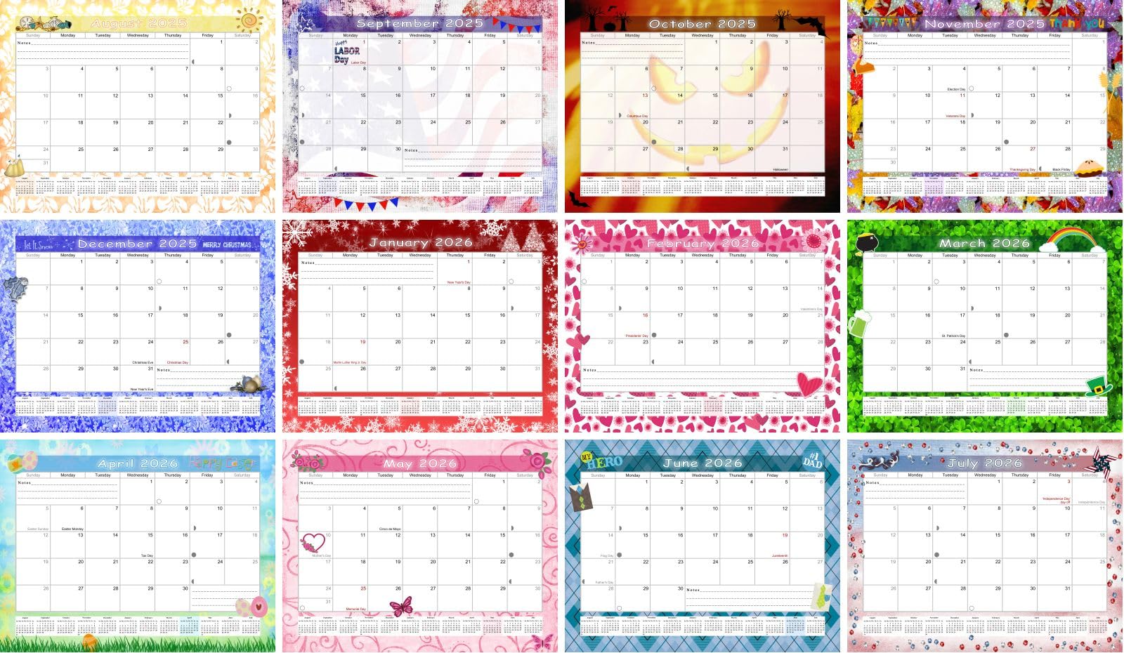 2025-2026 Student Planner - 12 Month Academic Calendar for College & High School | 3-Ring Binder, Desk or Wall Organizer | School & Office Supplies | Made in USA | Perfect for Homework Tracking, Class Schedules & Study Planning