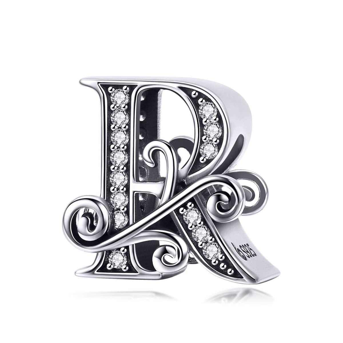 Eternalll Jewelry - 925 Sterling Silver Spacer Beads & Vintage A-Z Alphabet Charms for DIY Bracelets | Women's Beaded Jewelry Making | Perfect for Gifts, Friendship Bracelets & Personalized Jewelry Designs