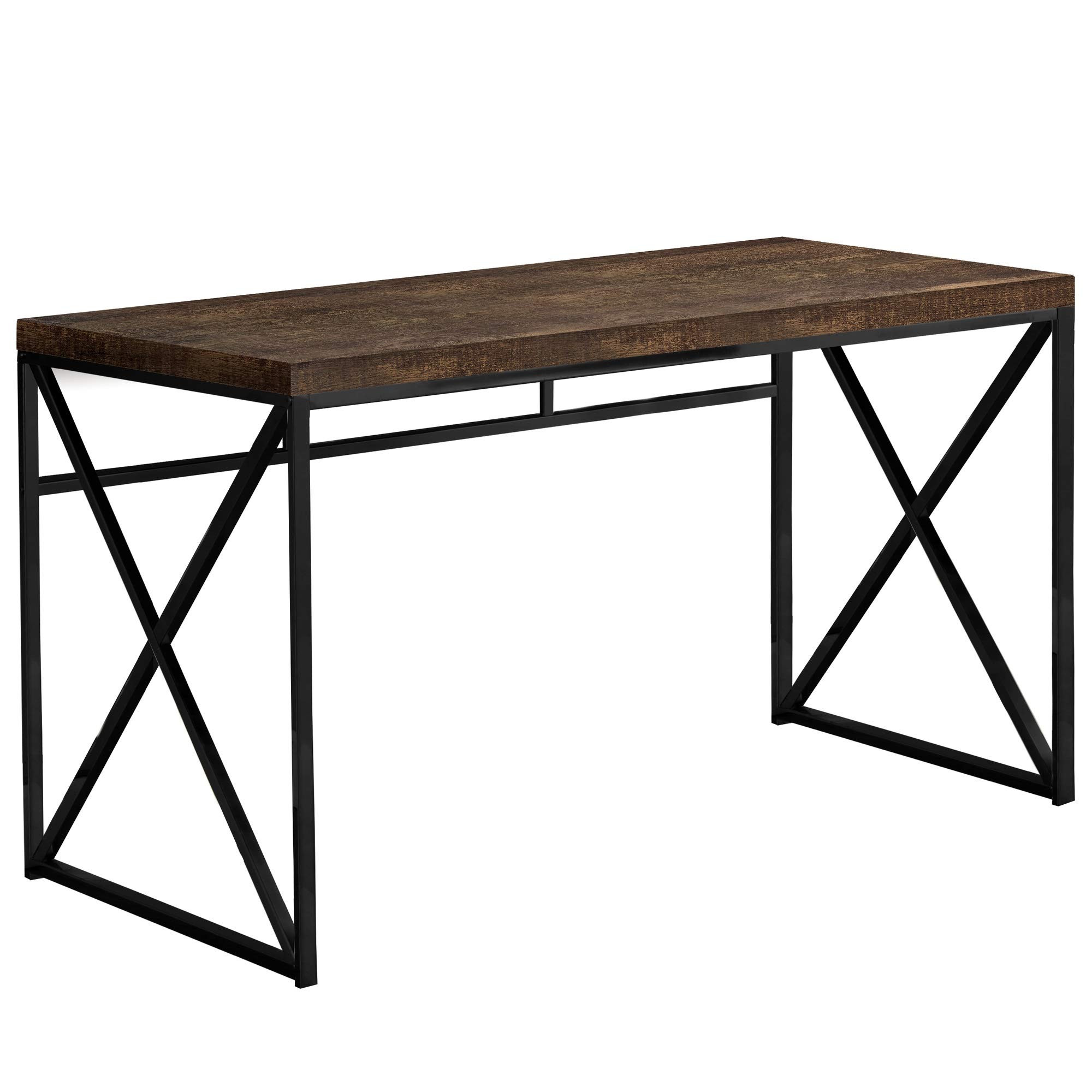 Ergode 48 Inch Computer Desk with Reclaimed Wood Top and Black Metal Frame - Modern Home Office Desk for Work, Study, and Gaming