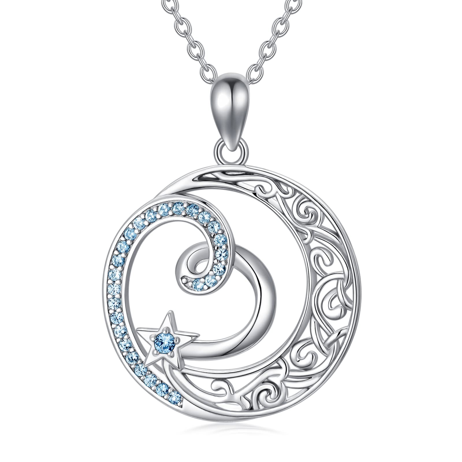 TOUPOP Sterling Silver Heart Pendant Necklace for Women - 925 Silver Love Pendant Jewelry Gift for Girlfriend, Wife, Mom - Perfect for Birthday, Anniversary & Valentine's Day Gifts