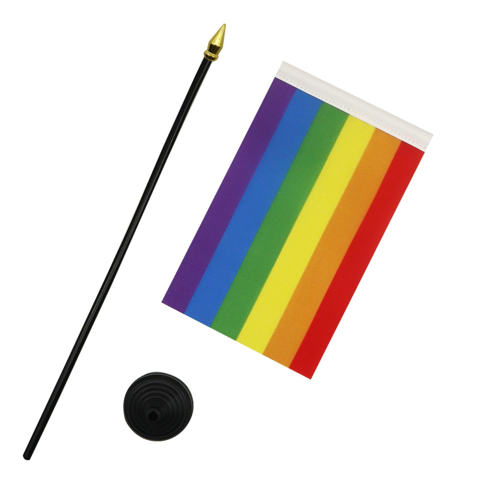 Rainbow Pride Mini Desk Flag 4