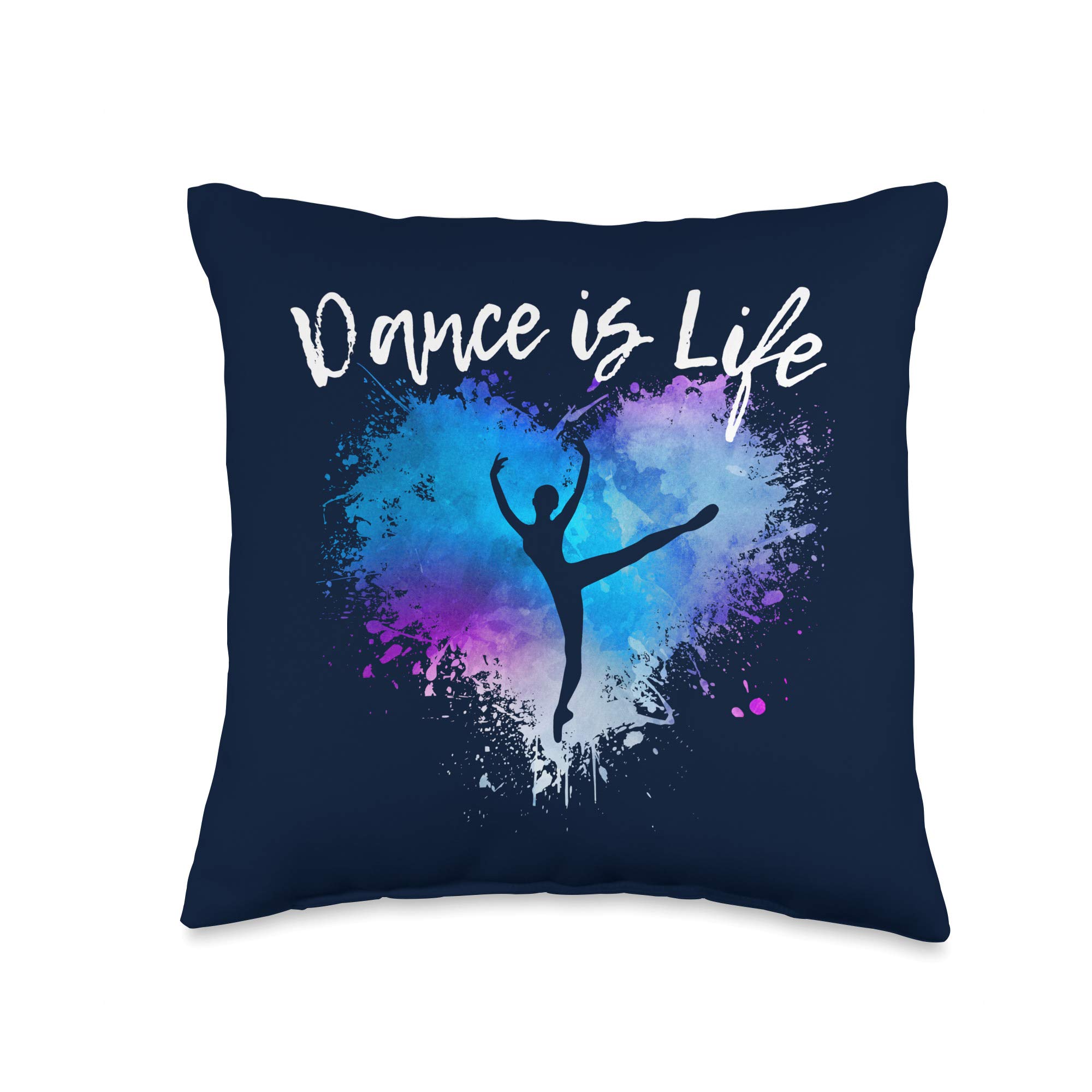 Elegant Ballet Dancing Ballerina Throw Pillow - Perfect for Teen, Tween Girls & Moms - Home Decor, Bedroom, Living Room, Dance Studio Gift