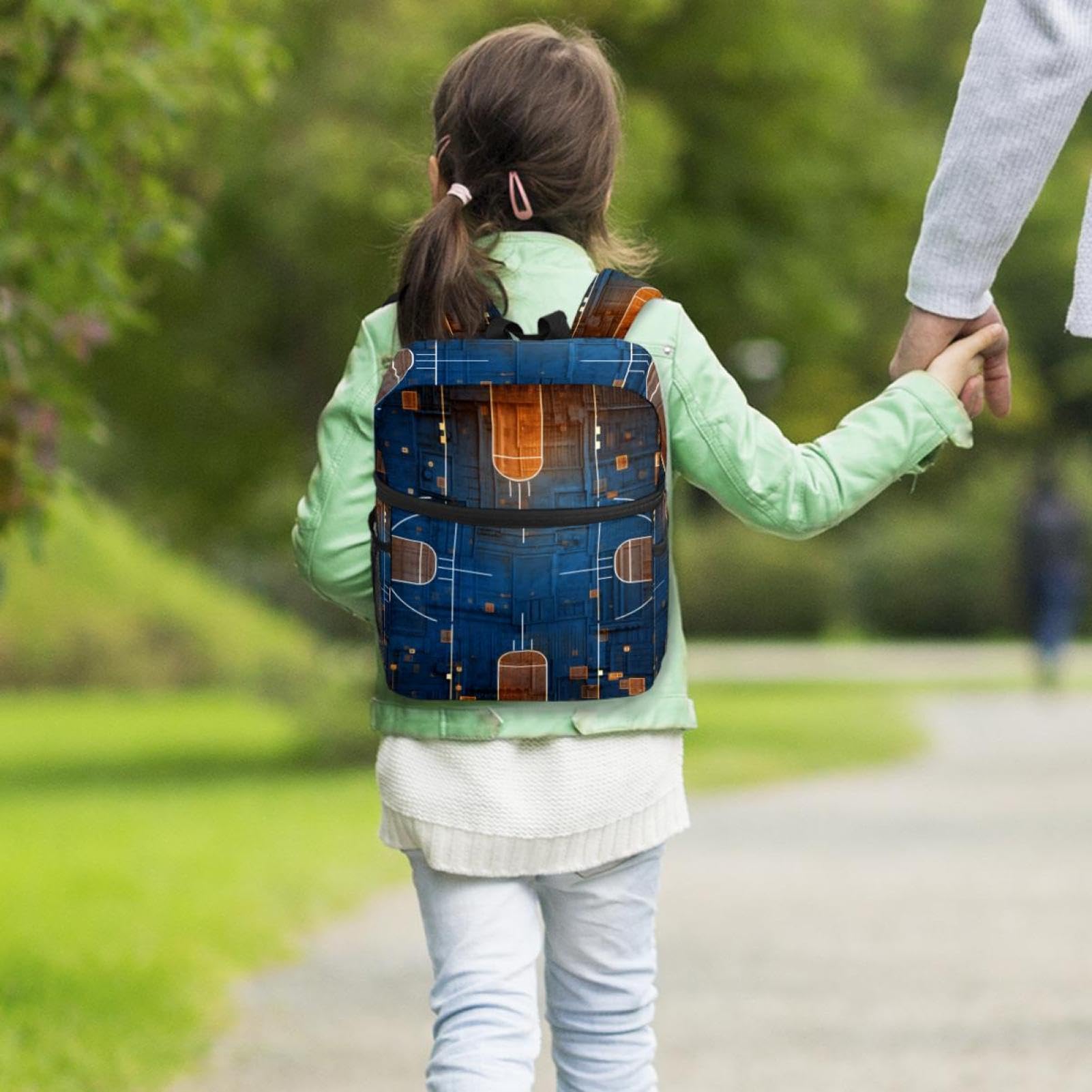 Men's & Women's Travel Backpack - Durable & Stylish Art Basketball Court Design Backpack for Hiking, Gym & Daily Commute