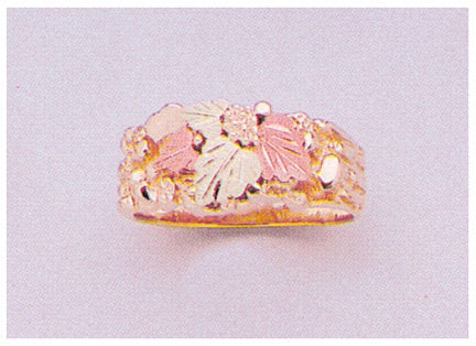 10kt Three Tone Gold Four Leaf Clover Wedding Band Ring - Size 5-11 - Lucky Charm Jewelry for Anniversaries, Engagements & Special Occasions - Prospector Gold 643 654