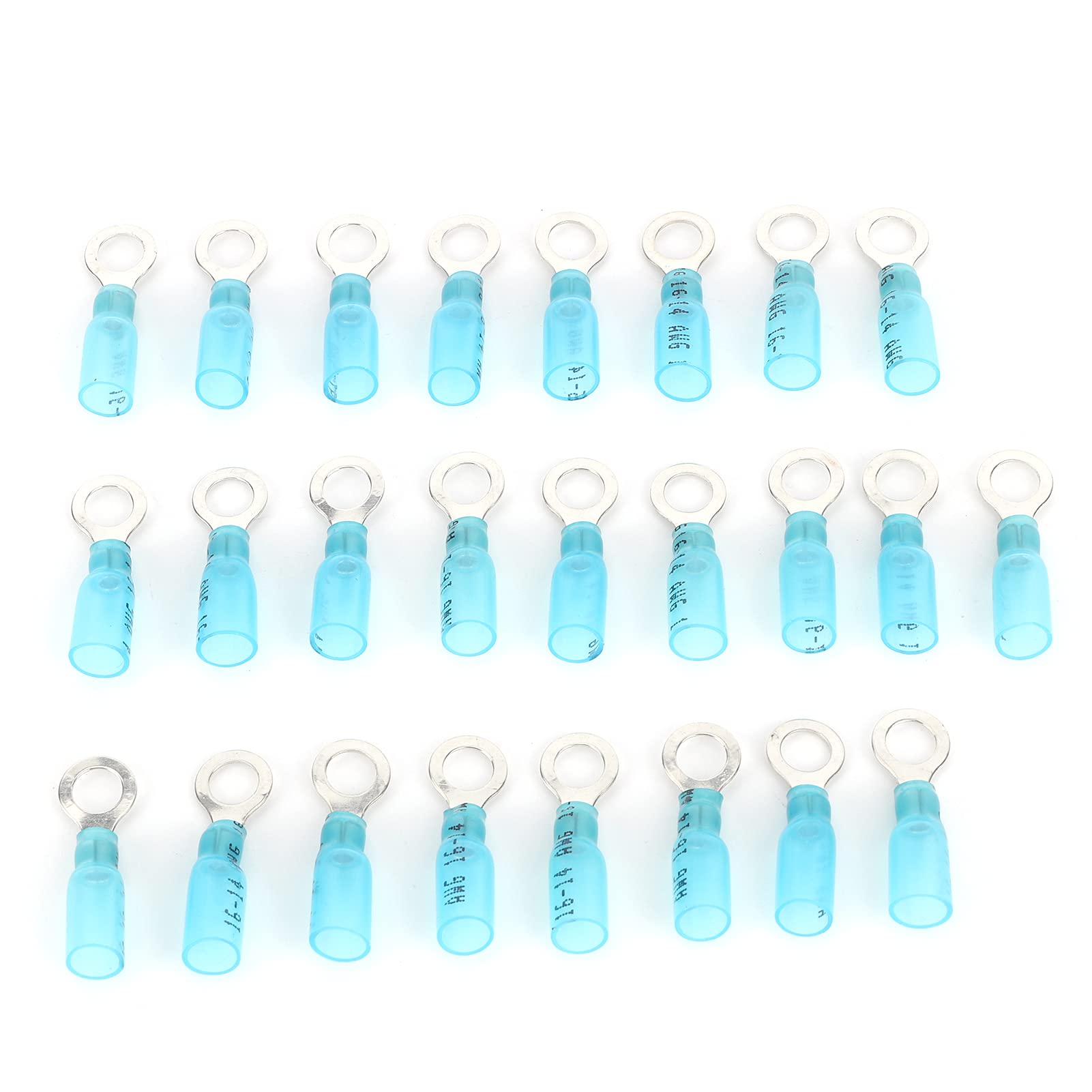25PCS Heat Shrink Wire Connectors - 1/4 Inch Electrical Quick Connect Terminals with High Conductivity for Automotive, Marine & Home Wiring Projects | Waterproof & Durable Electrical Connectors for DIY Repairs and Professional Installations
