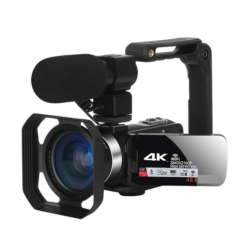 BODORME 4K UHD Video Camera - 18X Zoom Digital Camcorder with 128GB SD Card for Vlogging, Live Streaming & Outdoor Recording | Portable Webcam for YouTube, Travel & Blogging (Blue)