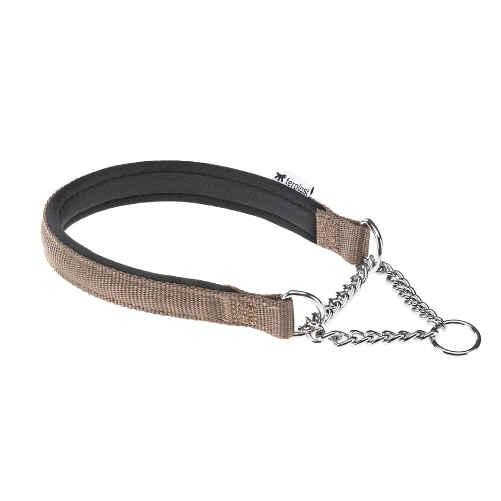 Fast Plast Collar Daytona Half Chalk Brown CSS 25/60 - Durable Dog Training Collar for Small to Medium Breeds | Perfect for Outdoor Adventures & Obedience Training