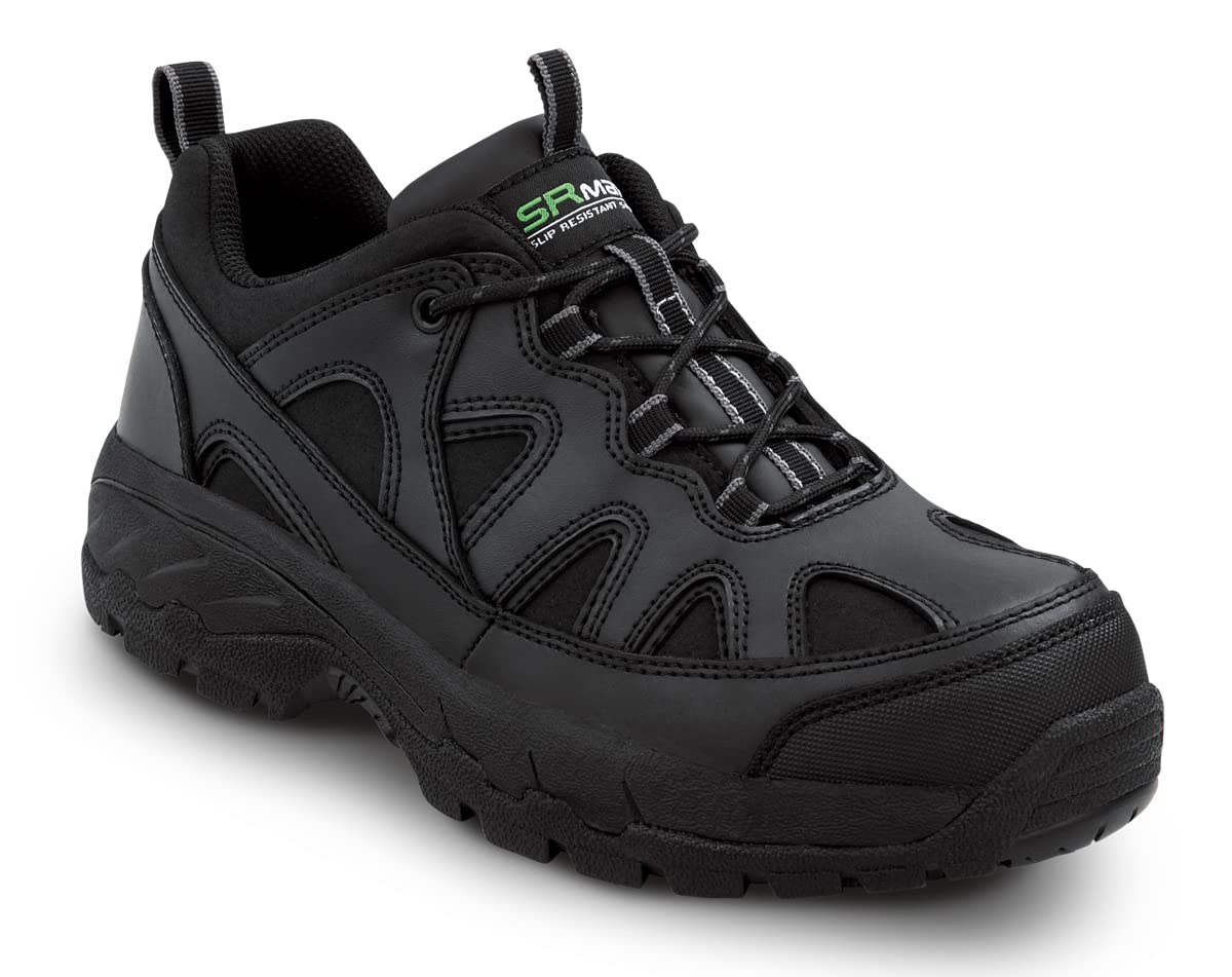 SR Max Walden Unisex Black Steel Toe Work Shoes - EH Rated, Slip Resistant, Athletic Style for Construction, Warehouse & Industrial Safety