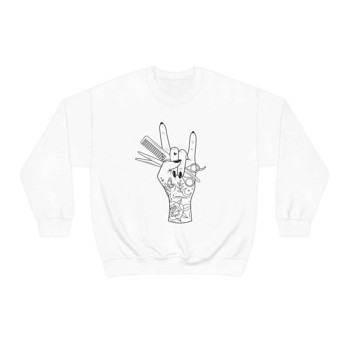 Stylish Hairstylist Crewneck Sweatshirt - Perfect Gift for Hair Stylists & Bridal Artists - Retro Barber Shop Apparel for Work & Casual Wear