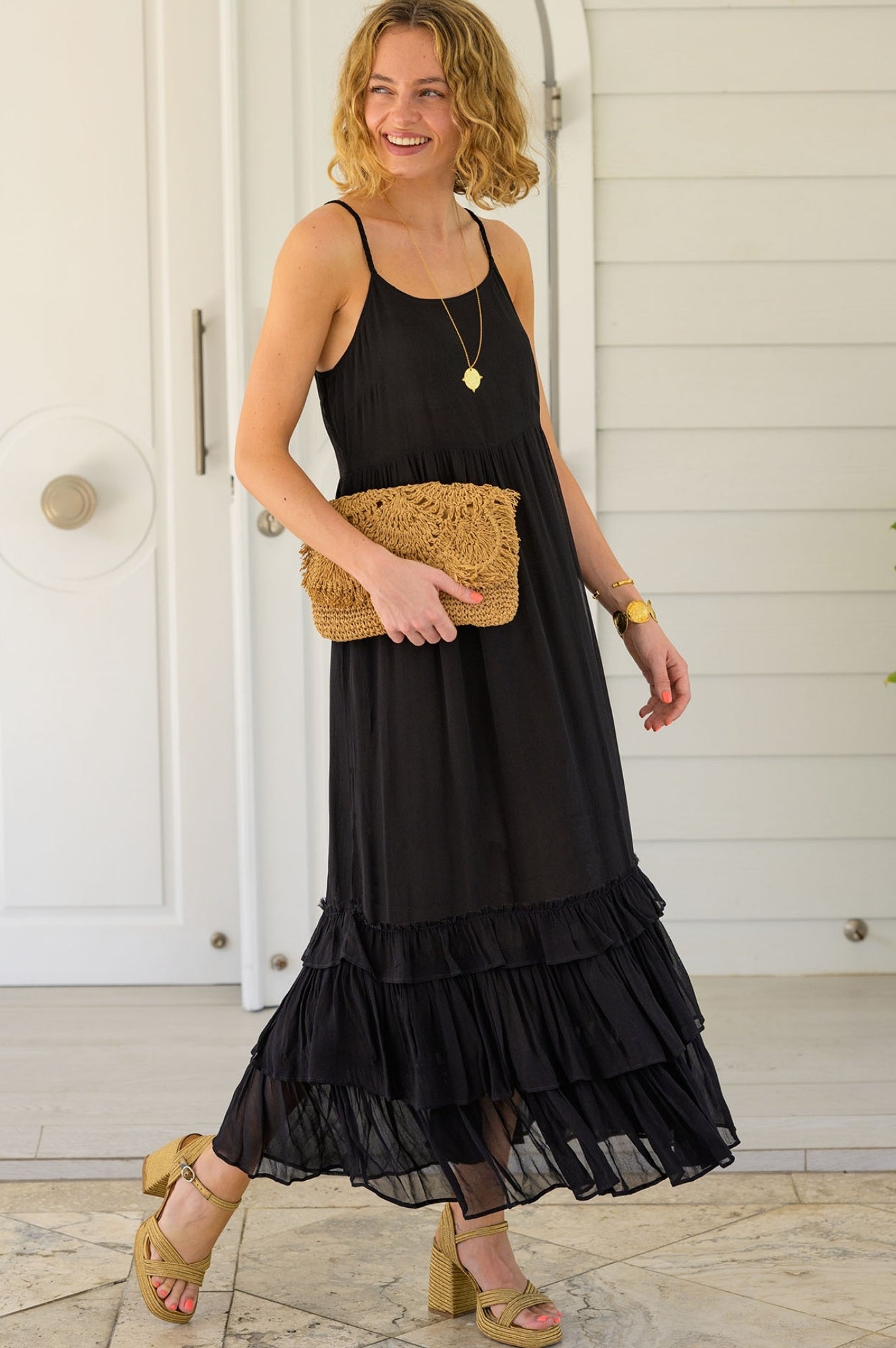Jasmina Black Dress for Women - Elegant & Comfortable Casual Wear for Parties, Dates & Office | Plus Size Options Available
