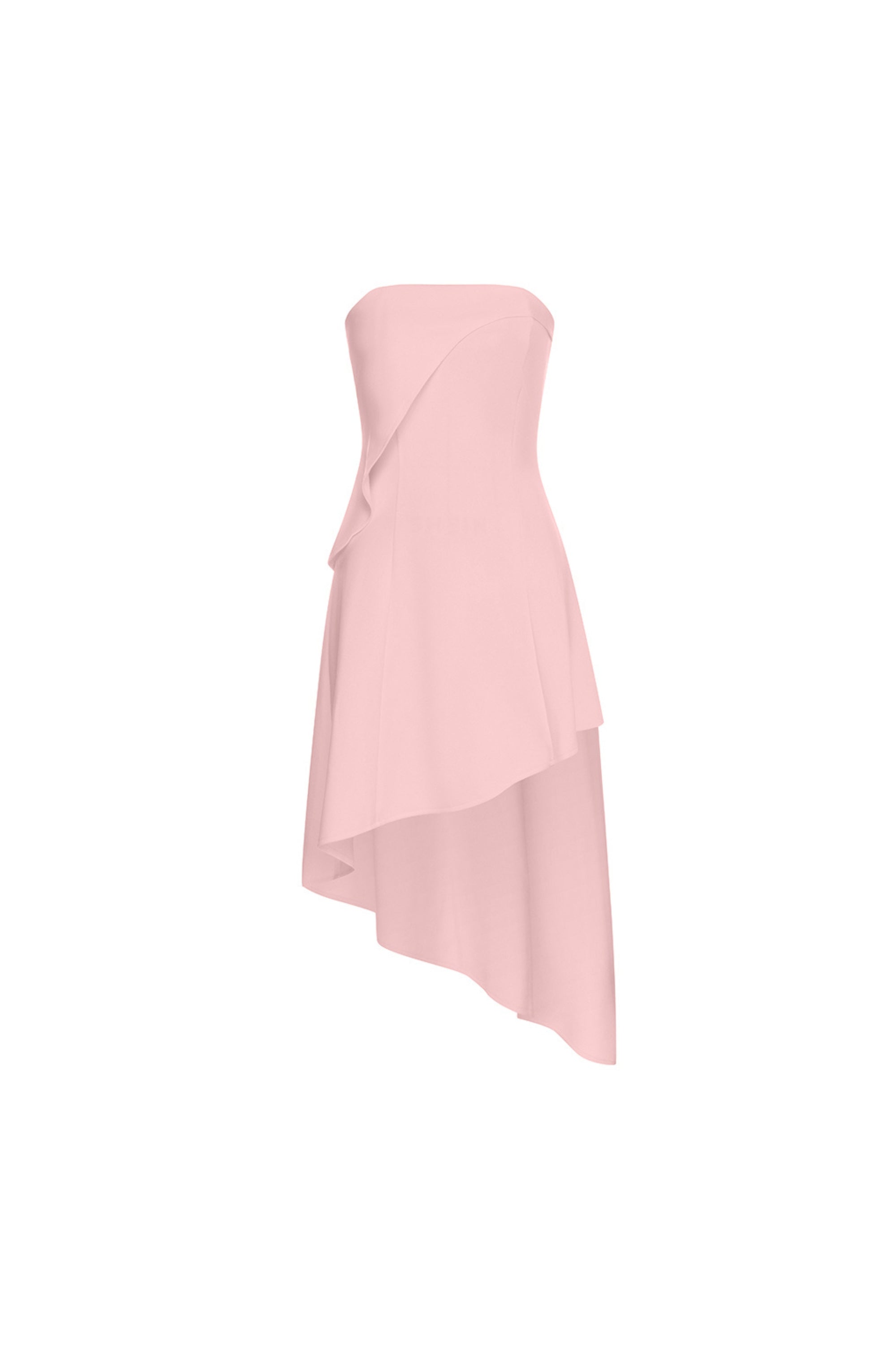 Elegant Pink Asymmetrical Midi Dress for Women - Perfect for Cocktail Parties, Date Nights & Special Occasions