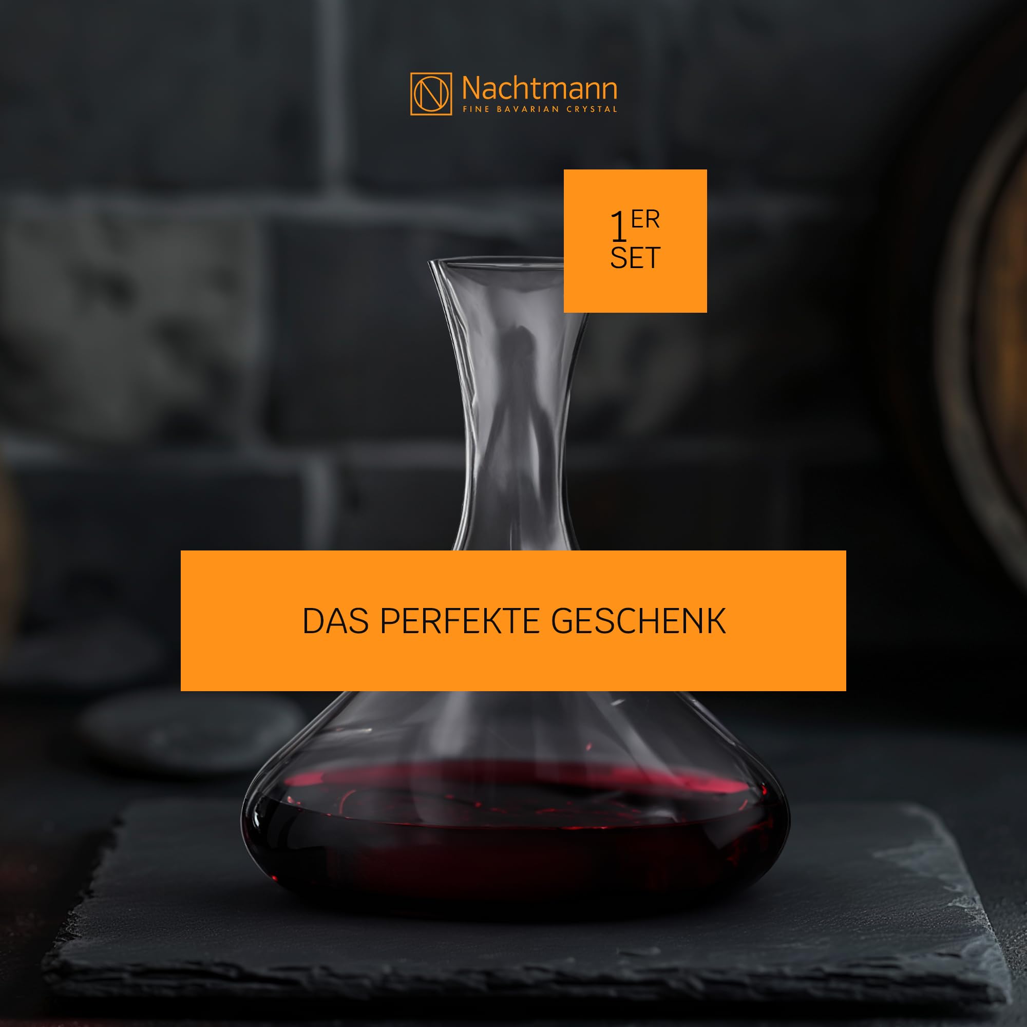 Premium Spiegelau & Nachtmann Vivendi Wine Glasses and 0.75L Decanter Carafe Set - Elegant Glassware for Red Wine, White Wine, and Cocktails - Perfect for Dinner Parties, Weddings, and Gifts