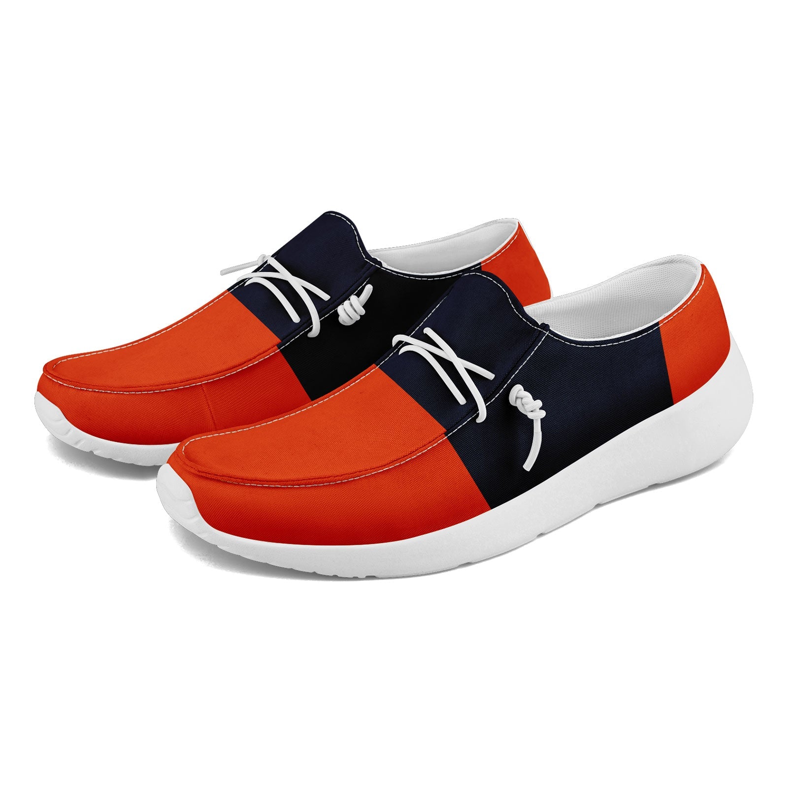 Custom Chicago Orange Blue Personalized Sneakers - Unisex Casual Shoes for Men & Women - Perfect for Running, Walking & Street Style Fashion