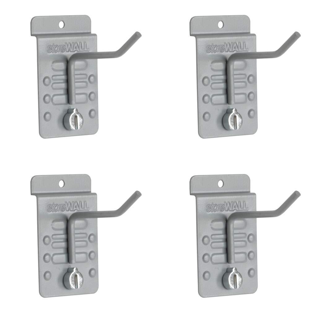 14 Hook Slatwall Accessory Starter Kit Bundle - Retail Display Organizer for Stores, Garages & Home Organization (Wall Mount Hooks for Hanging Tools, Hats & More)
