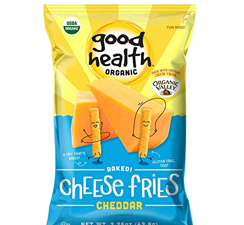 Organic Baked Cheddar Cheese Fries - Healthy Snack, 5.5oz Bags (6 Pack) | Gluten-Free, Non-GMO | Perfect for Parties, Movie Nights & Lunchboxes