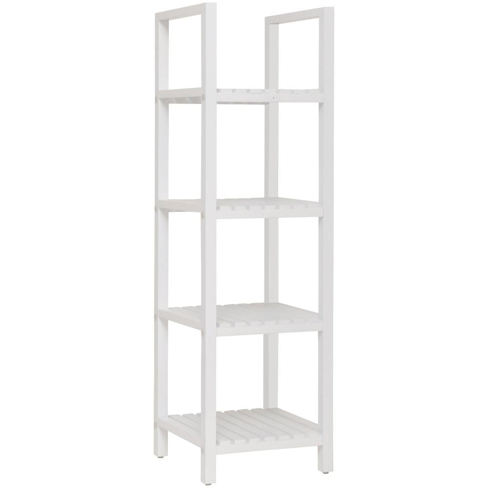 Arven 4-Tier Bathroom Organizer Shelf - White Space-Saving Storage for Towels, Toiletries & Cosmetics | Perfect for Small Bathrooms, Apartments & Dorm Rooms