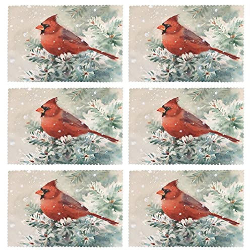 Winter Cardinal Bird Red