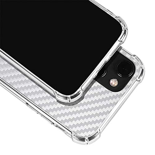 Skinit Clear Phone Case Compatible with iPhone 13 - Premium White Carbon Fiber Design | Scratch-Resistant Protective Cover | Perfect for Everyday Use, Travel & Outdoor Activities