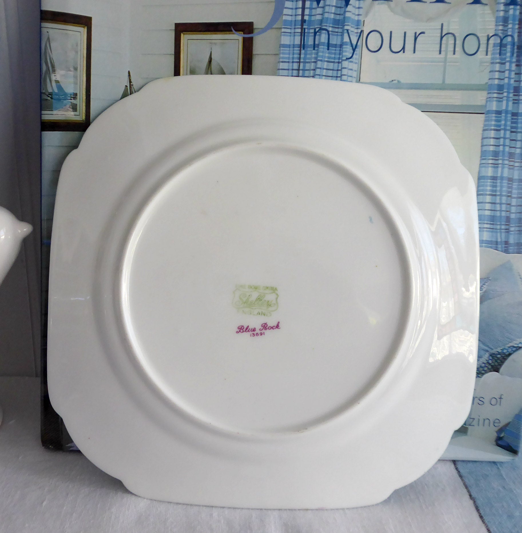 Vintage Shelley China Dainty Blue Rock Tea Cup and Saucer Set - English Bone China Tea Party, Afternoon Tea, and Bridal Shower Tableware for Elegant Dining and Collecting