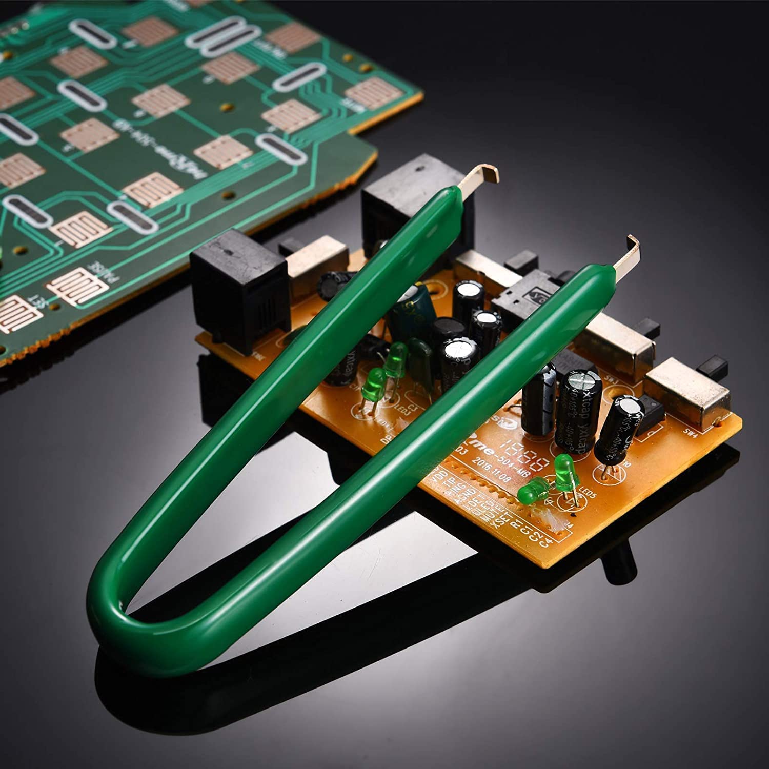 Anti-Static IC Chip Puller Tool - 5Pcs Green Switch & Keycap Extractor for Mechanical Keyboard DIY - Perfect for Electronics Repair, PC Building, and Keyboard Maintenance