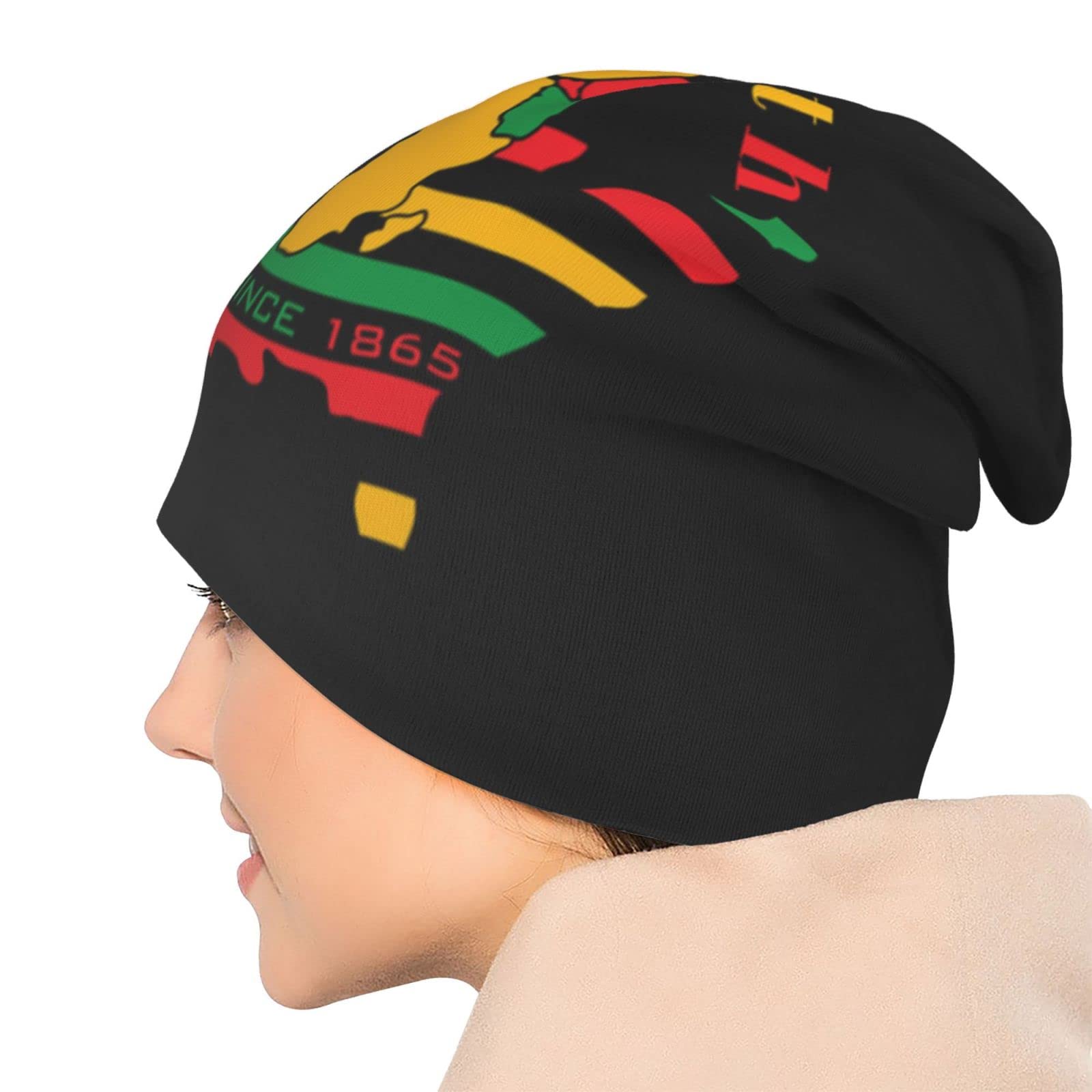 Juneteenth Beanie - Soft Knitted Chemo Hat for Cancer Patients - Baggy Slouchy Scarf Nightcap for Adults (Men & Women) - Perfect for Winter Warmth, Hospital Comfort & Holiday Gifts