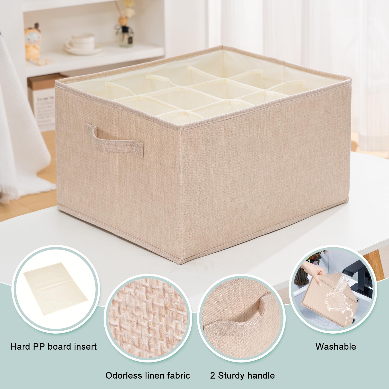 2-Pack Grey Shoe Organizer for Closet - Space Saving Storage Bins Holds 24 Pairs of Shoes, Sneakers & High Heels - Perfect for Clothes, Pants & Wardrobe Organization (Ideal for Small Spaces & Closet Decluttering)
