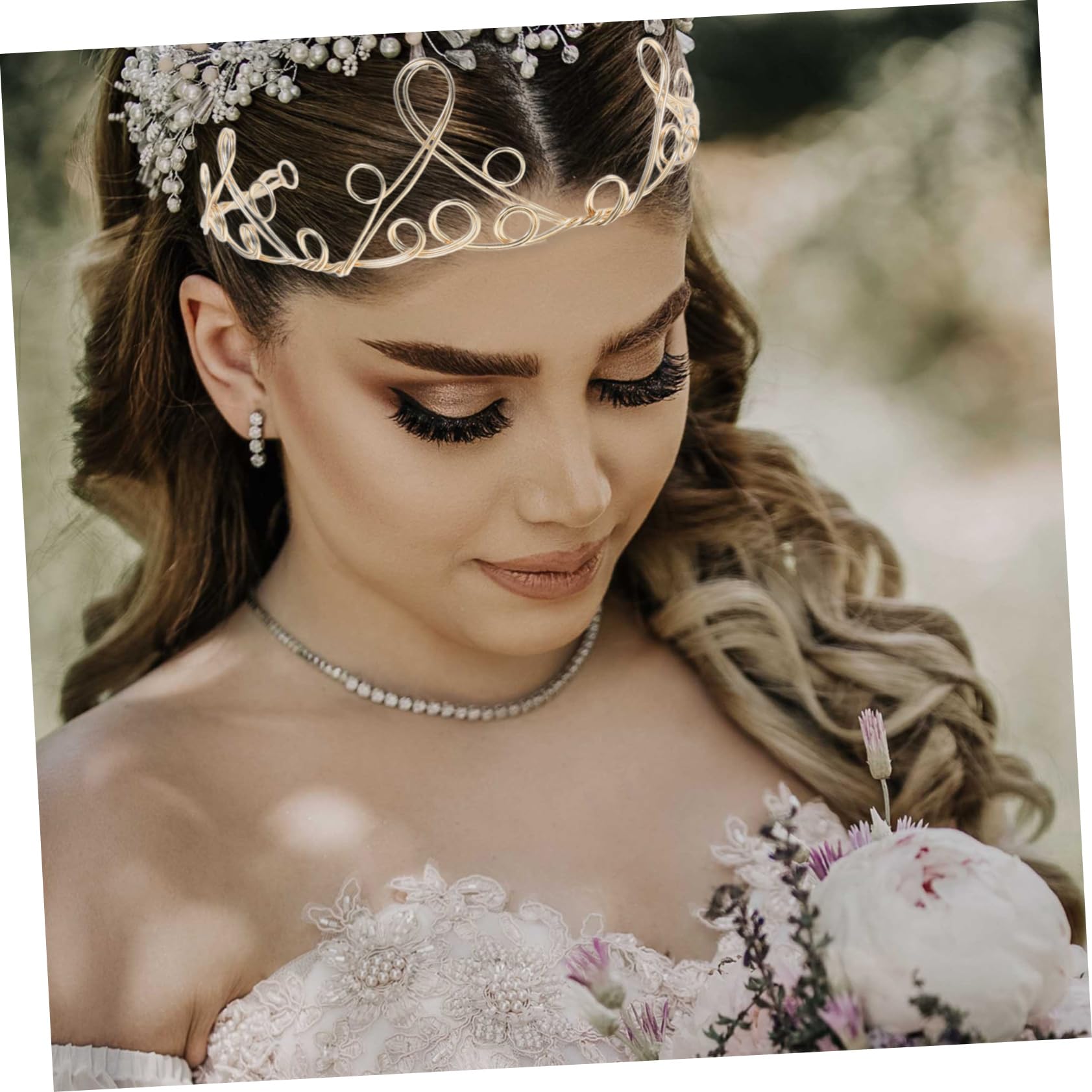 Beaupretty 2-Piece Rhinestone Wedding Tiara Set - Bride Crystal Headband & Comb for Bridal Hair Accessories, Pageant Crowns, Princess Hair Care - Perfect for Weddings, Prom, Bridal Showers & Special Occasions